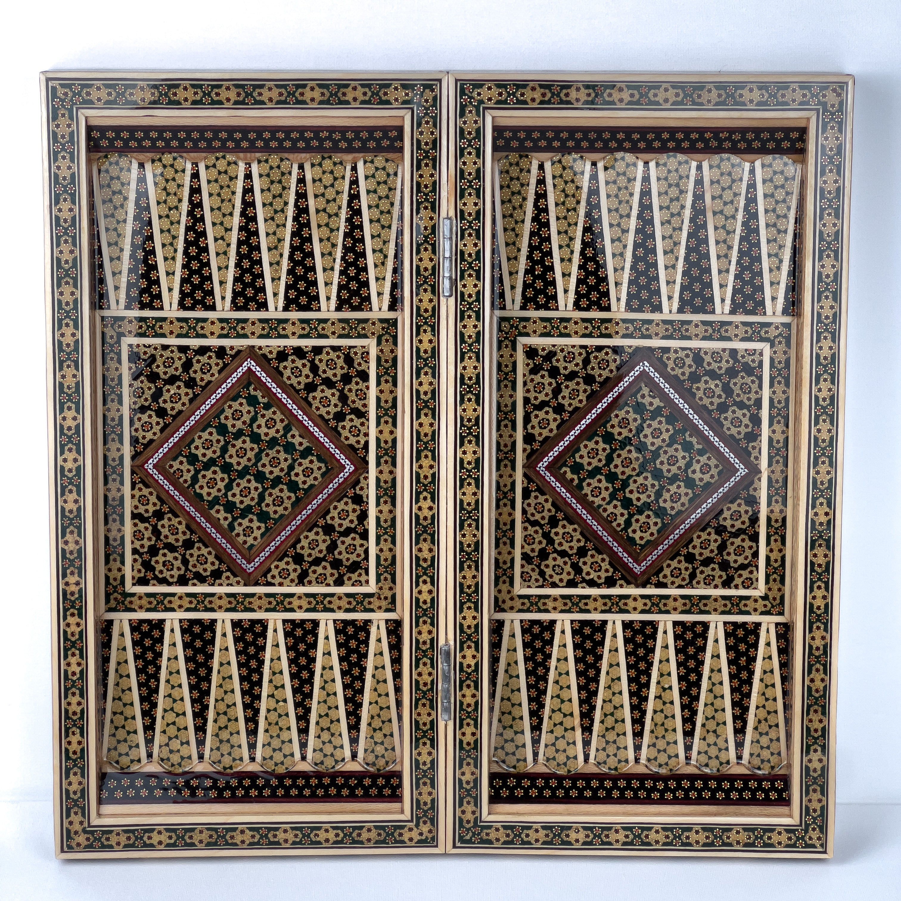 Backgammon & Chess Board - Size 40 - Column Design - Full Khatam