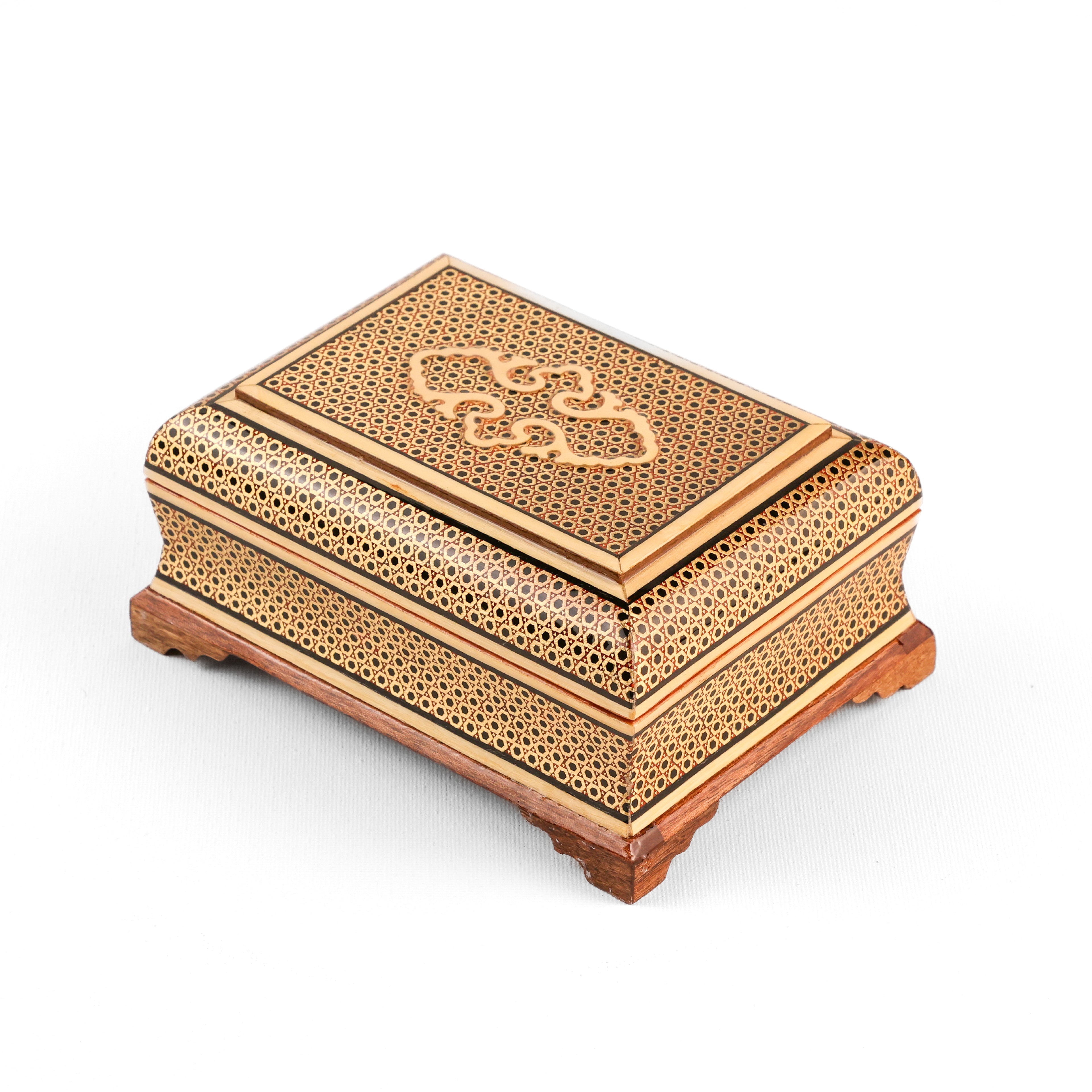 Khatam Bowl Box - Wire Khatam - Inner Beech - Toranj Lid