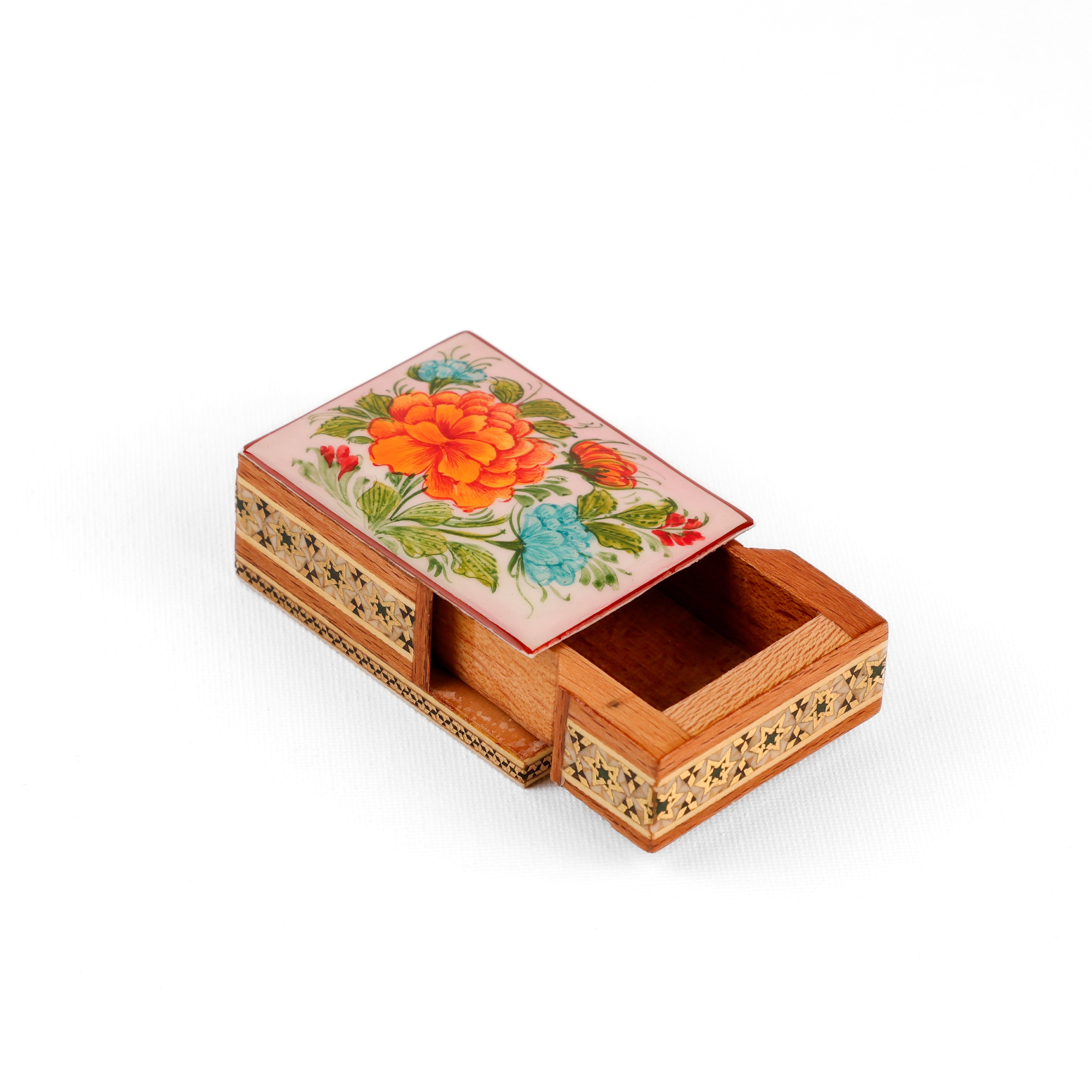 Matchbox Case - Flower & Bird Painting
