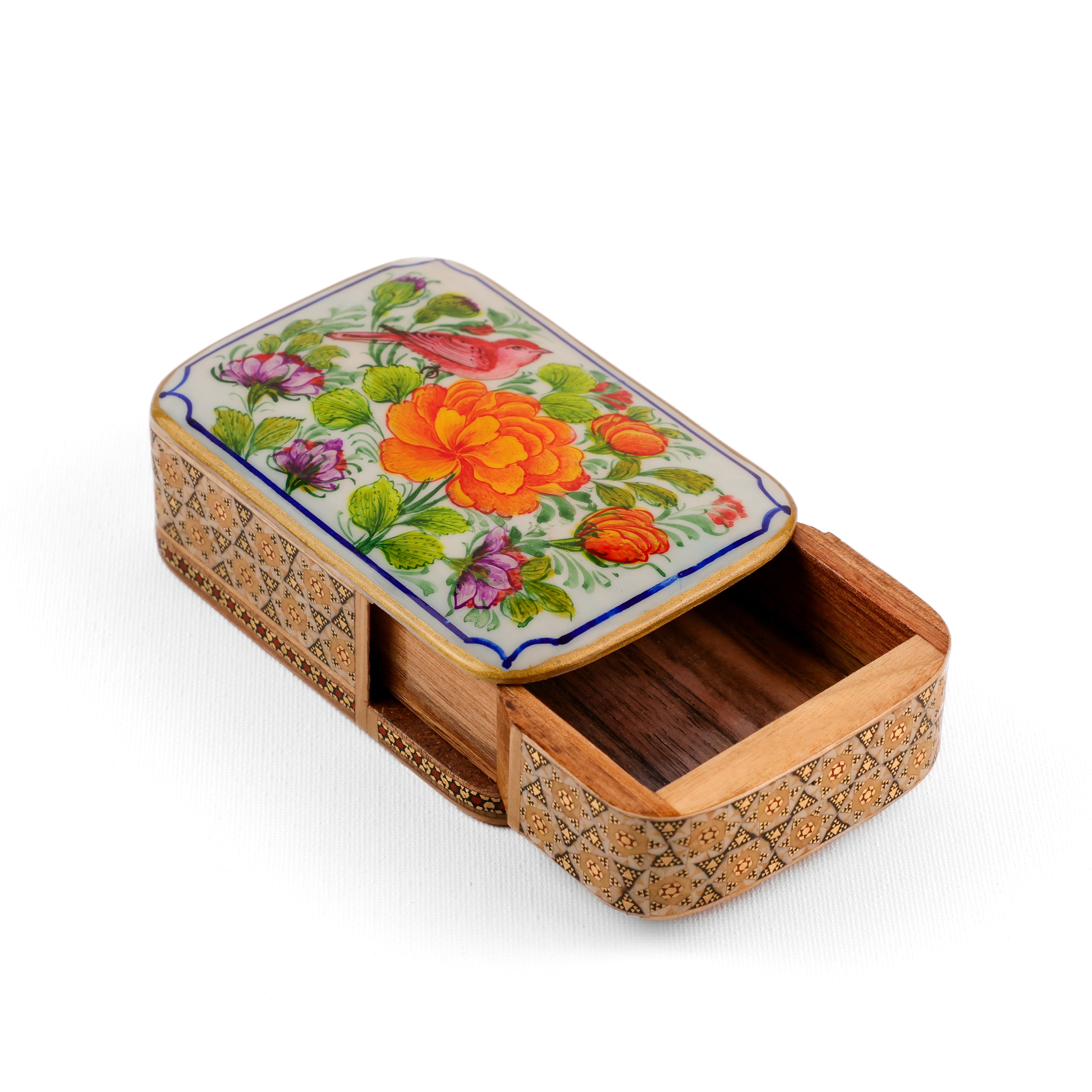 Card Holder - Sliding - Premium Tazhib Painting Lid