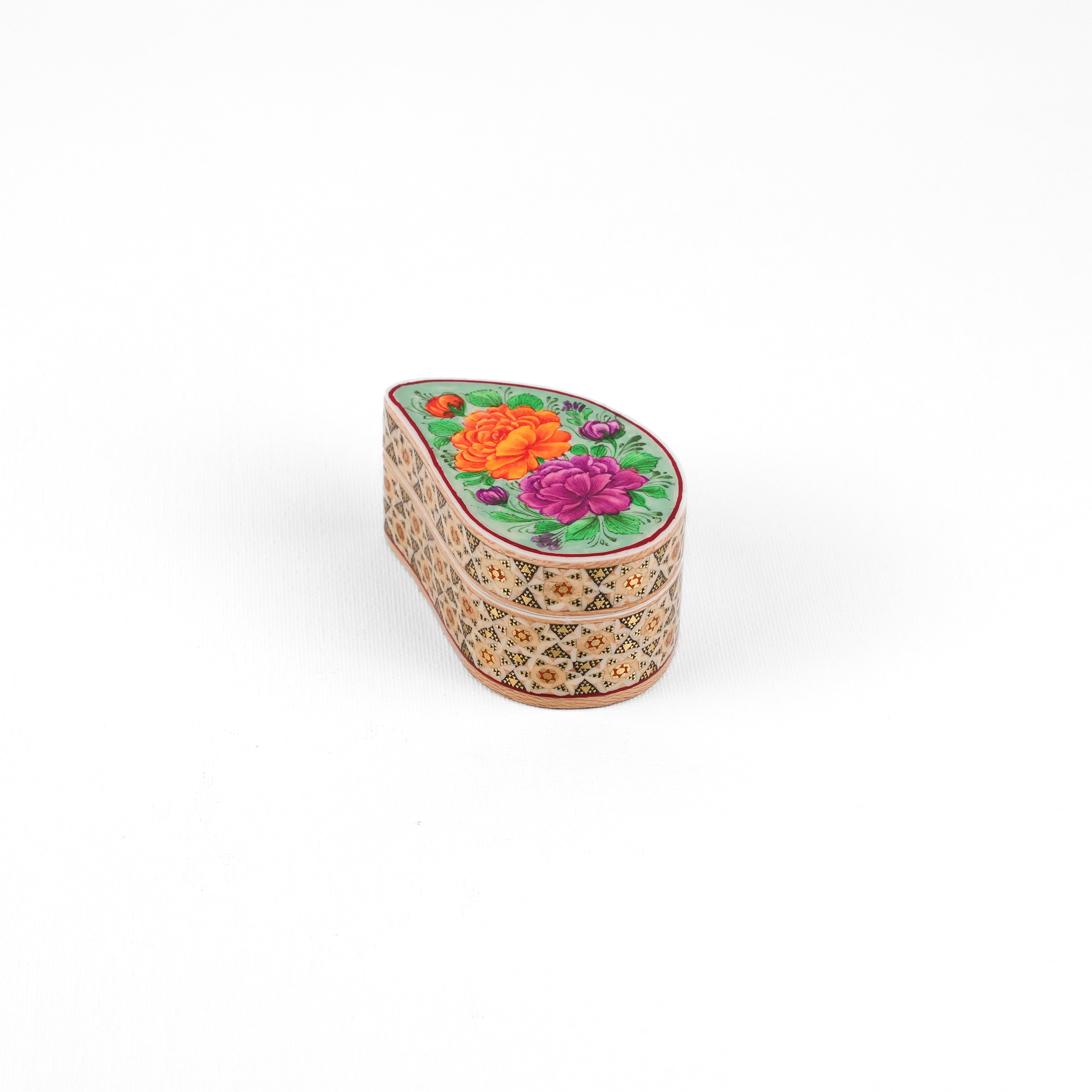 Coin Box - Full Khatam with Premium Flower & Bird Painting