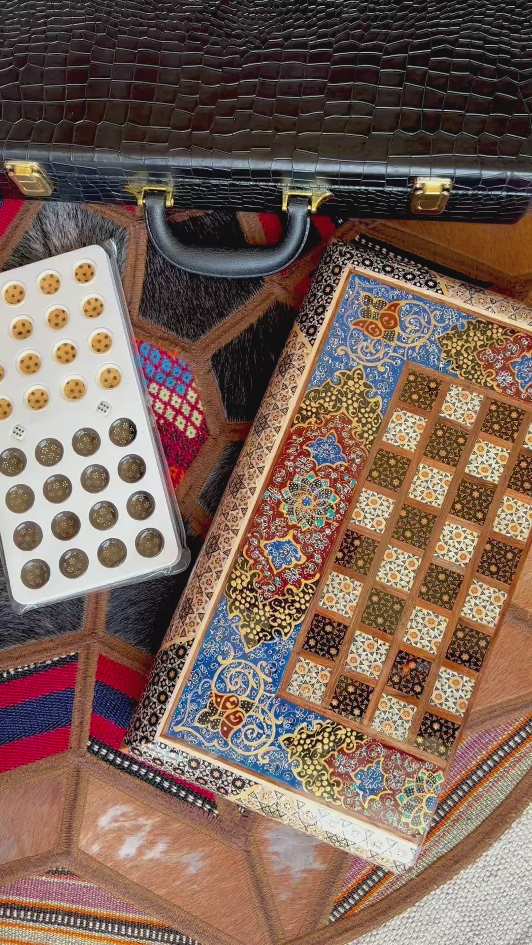 Chess Board Size 40 Shell - Tazhib Design Premium