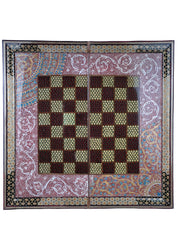 رقعة طاولة نرد وشطرنج - مقاس 50 - مع أعمدة - رسم تازيب