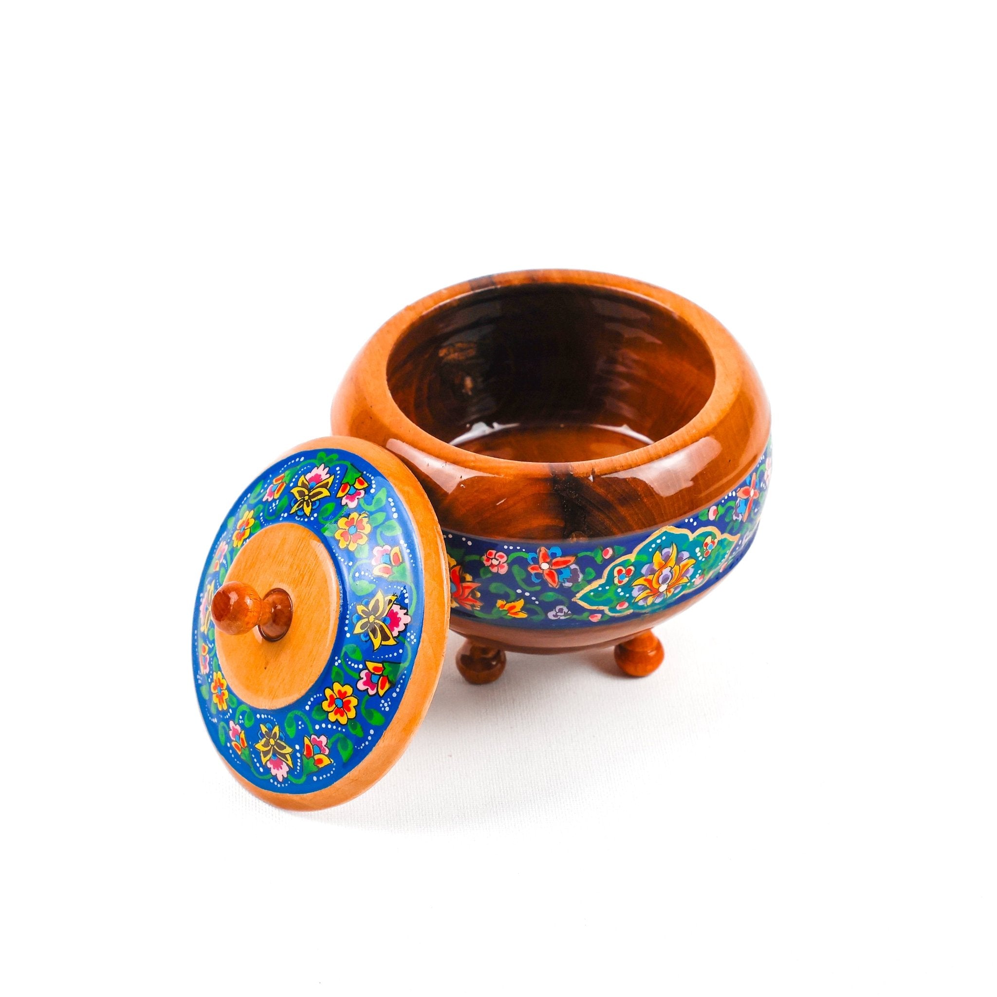 Candy Dish - Wood - Painted Detail - Size 1 - Meraas Gallery