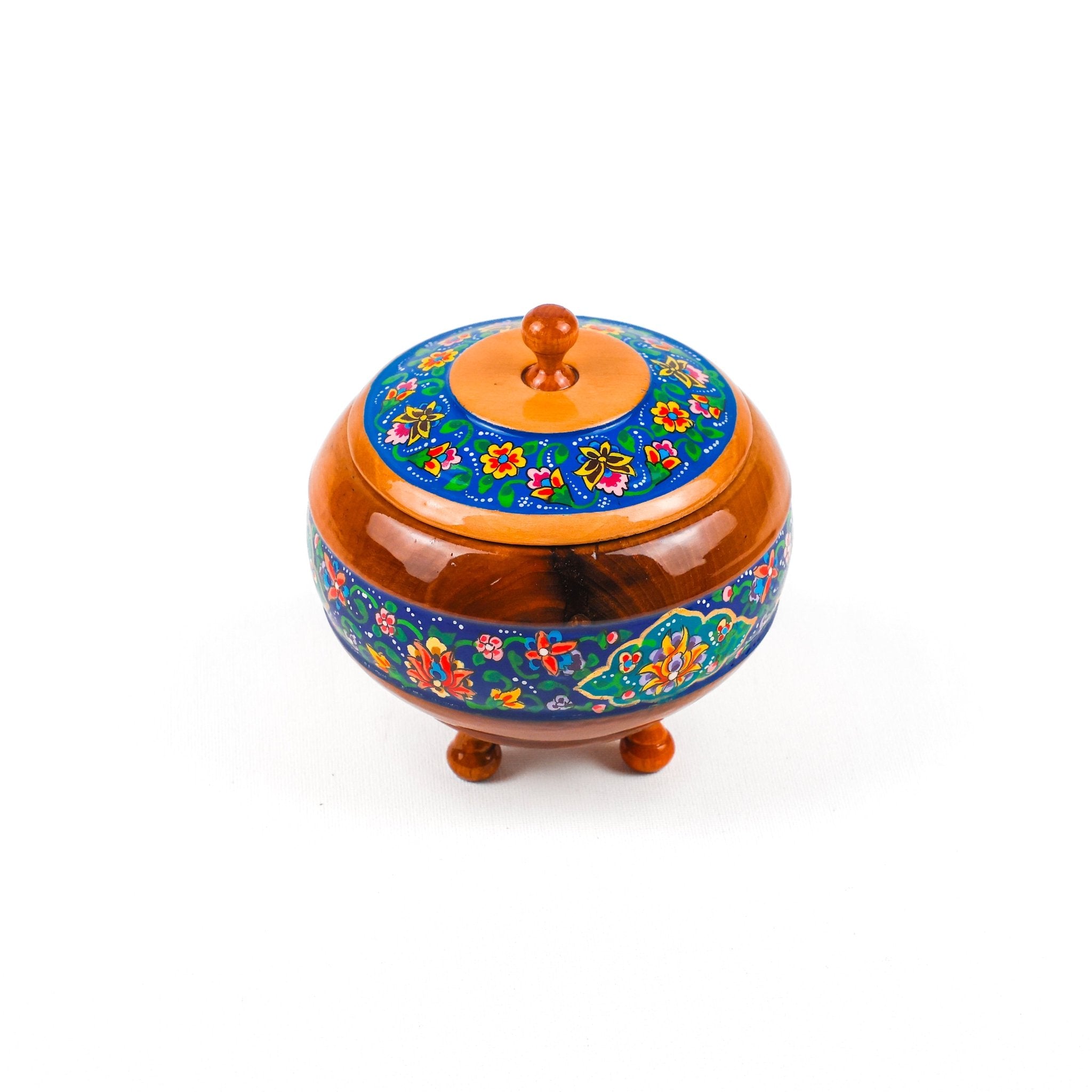Candy Dish - Wood - Painted Detail - Size 1 - Meraas Gallery