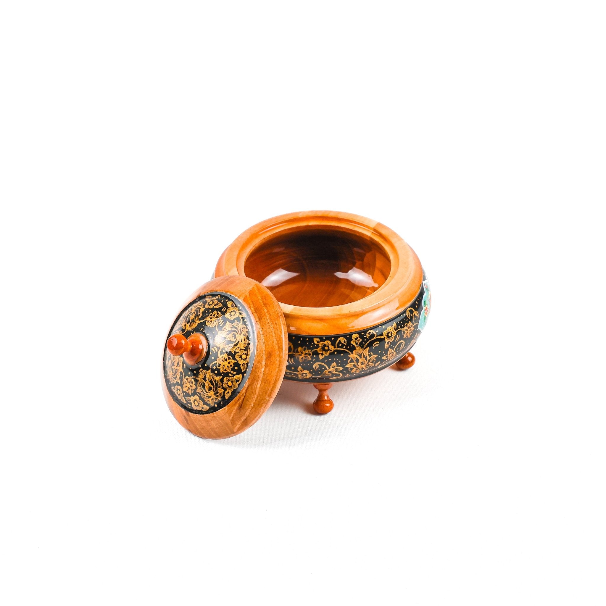 Candy Dish - Wood - Painted Detail - Size 2 - Meraas Gallery