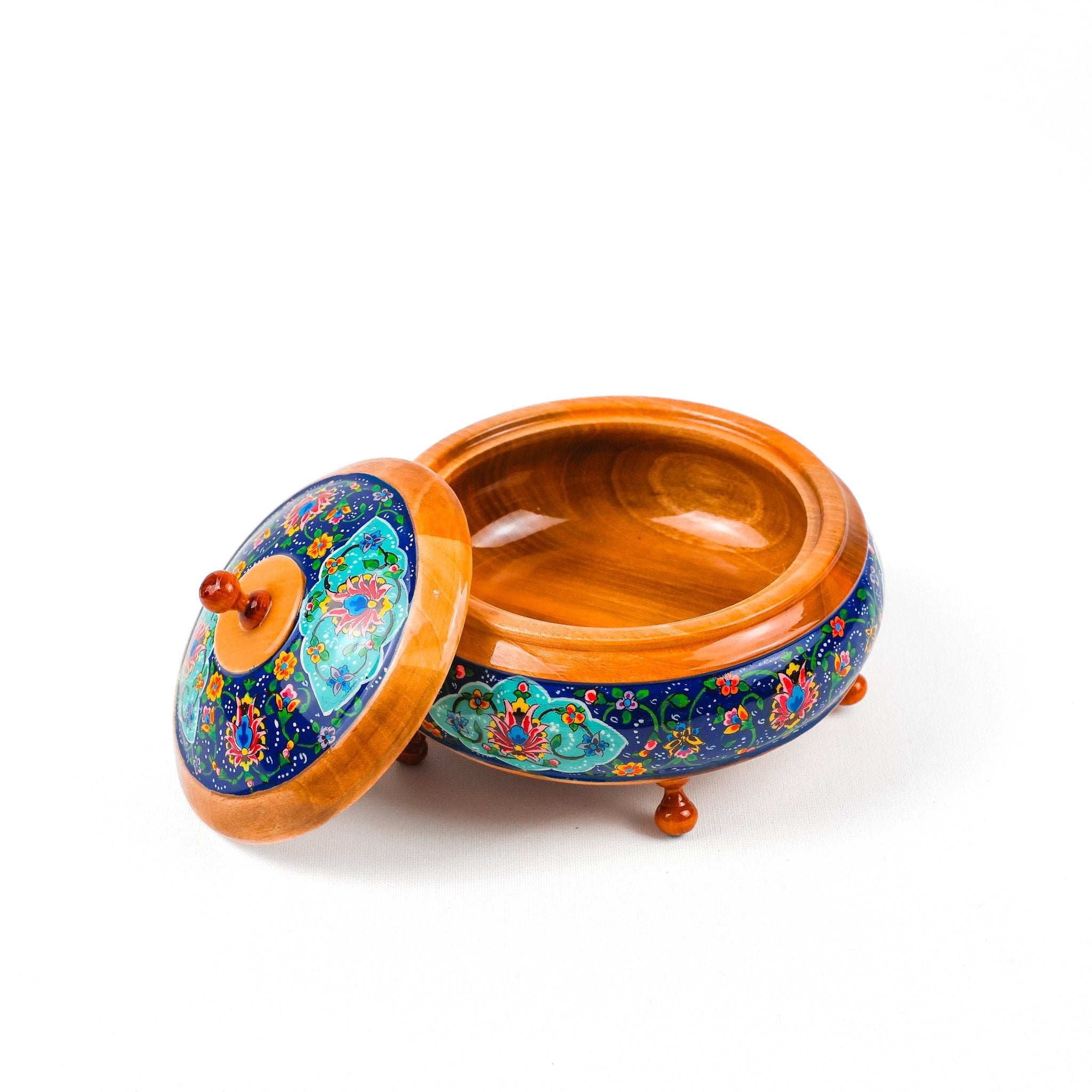 Candy Dish - Wood - Painted Detail - Size 3 - Meraas Gallery