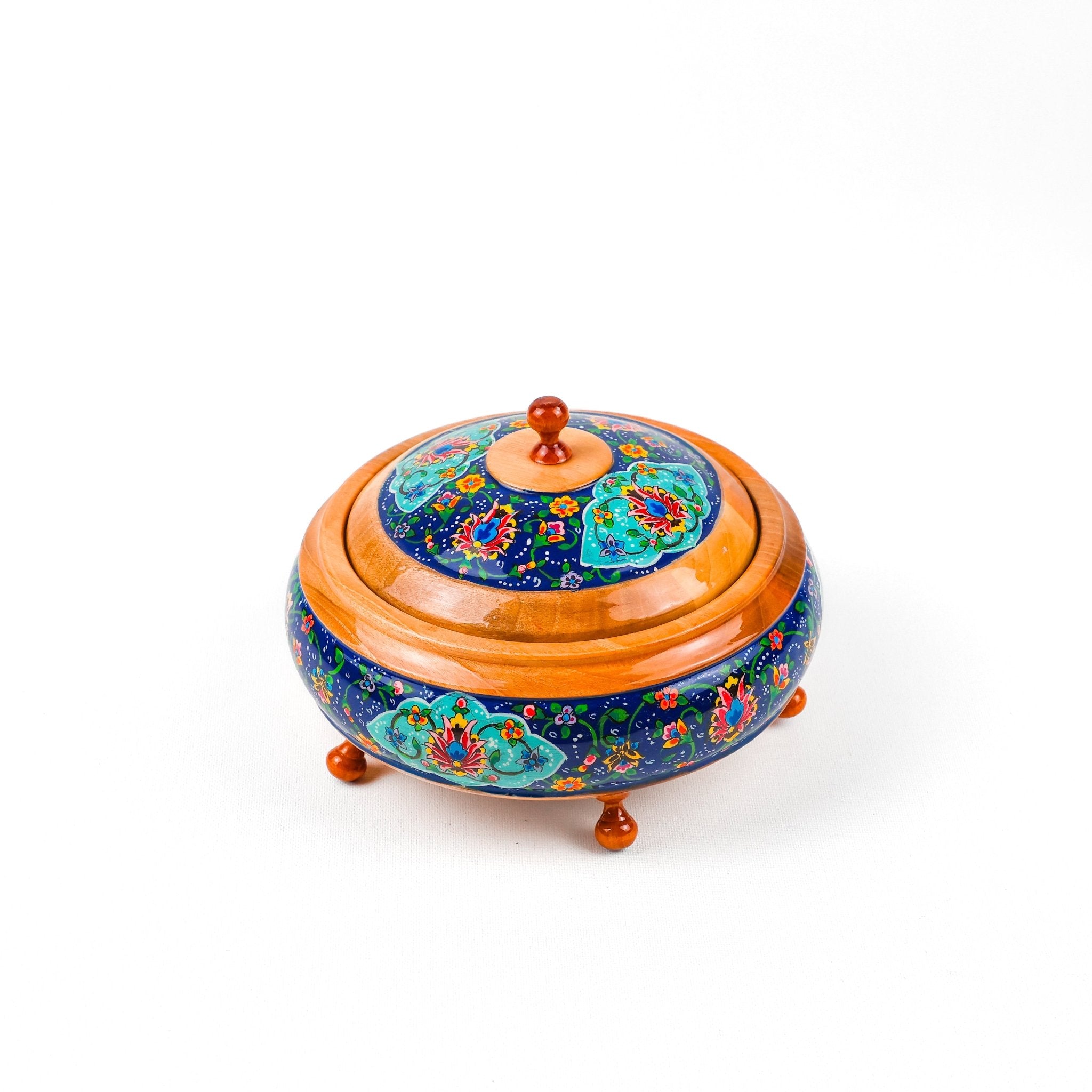 Candy Dish - Wood - Painted Detail - Size 3 - Meraas Gallery