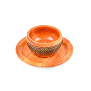 Small Bowl - Plate Set - Wood - Khatam Design - Meraas Gallery