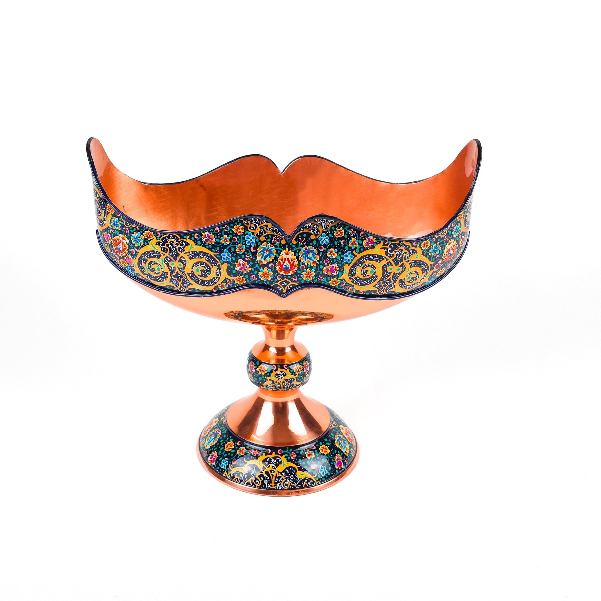 Keshkool Bowl No. 4 - Copper with Pardaz - Meraas Gallery