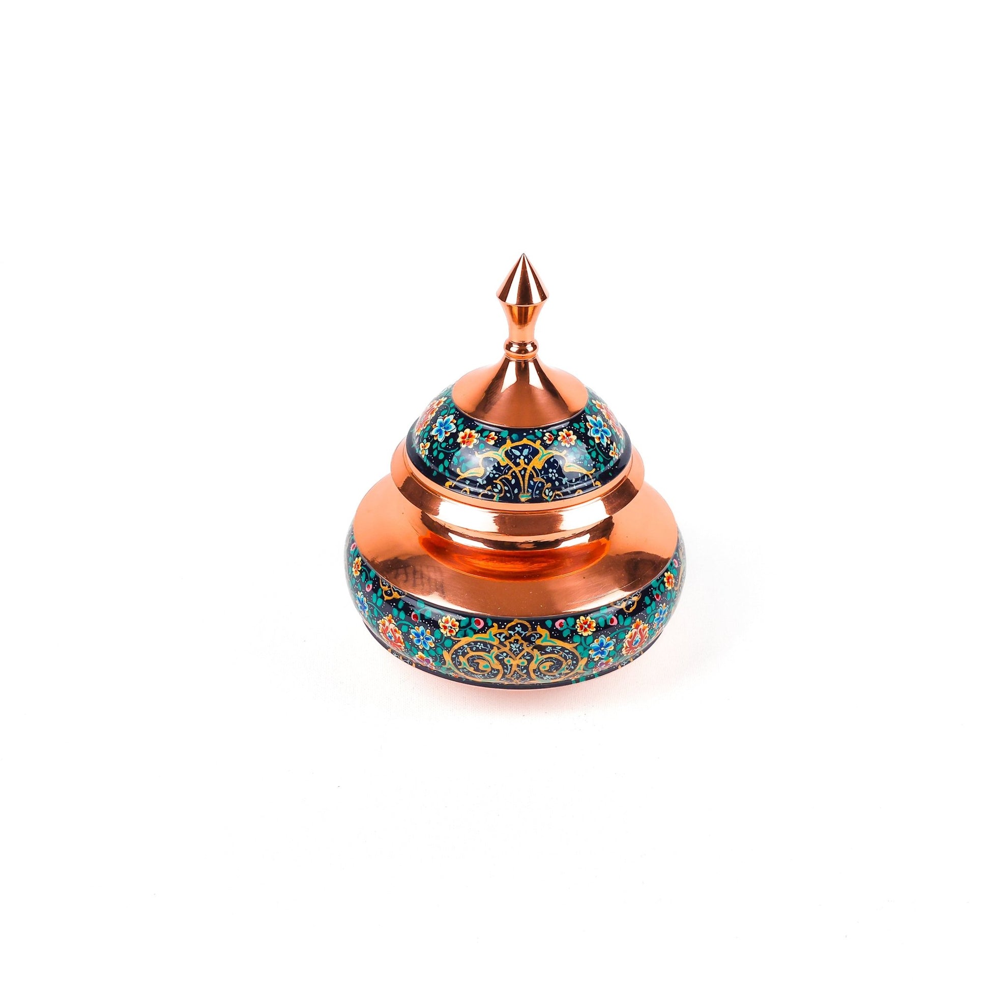 Sugar Bowl with Lid - Large - Copper with Pardaz - Meraas Gallery