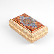 Jewelry Box - Full Bone Khatam with Hand - Painted Lid - Size 3 - Meraas Gallery