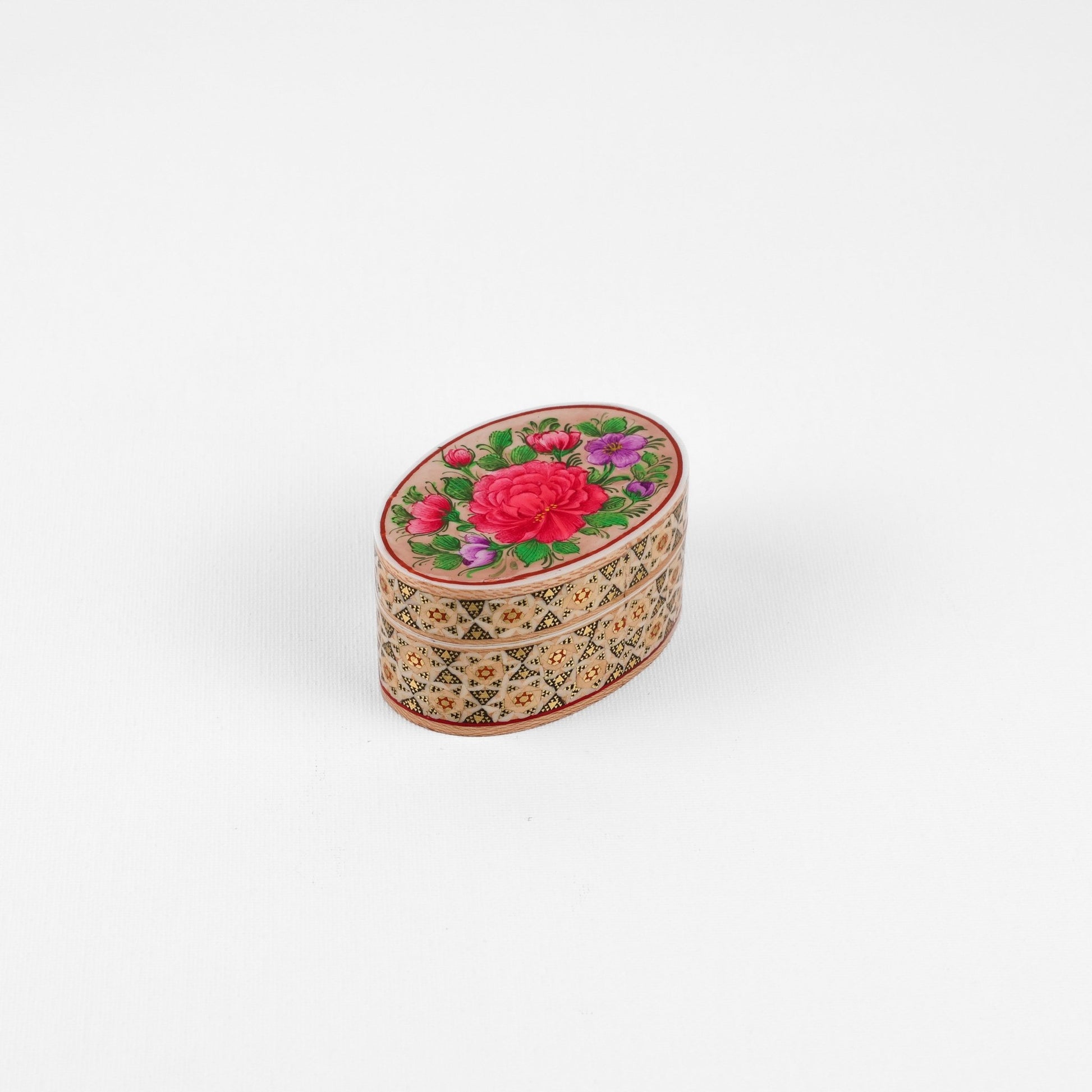 Coin Box - Full Khatam with Premium Flower & Bird Painting - Meraas Gallery