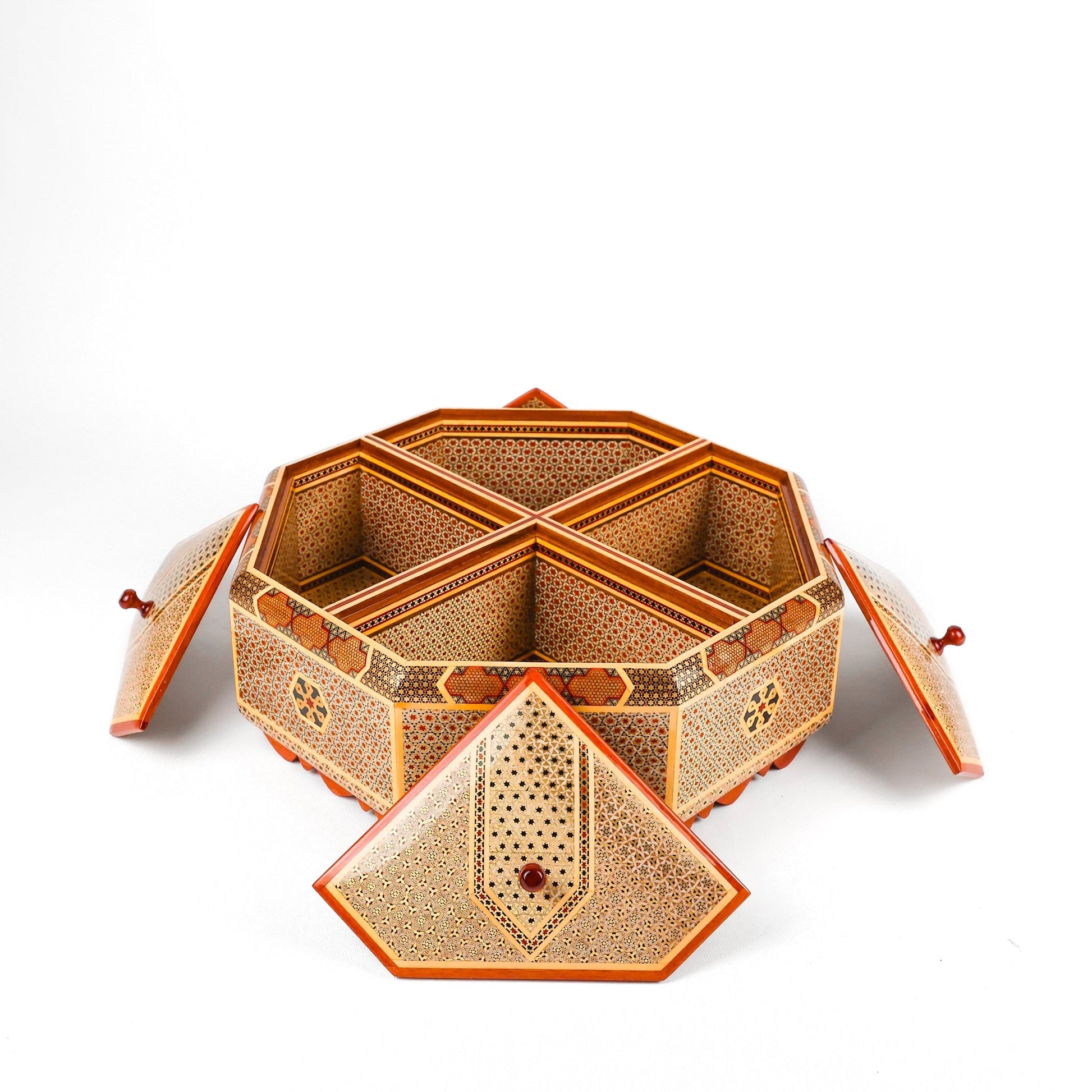 Four - Section Box - Full Khatam - Size 30 - Inner Khatam - Meraas Gallery