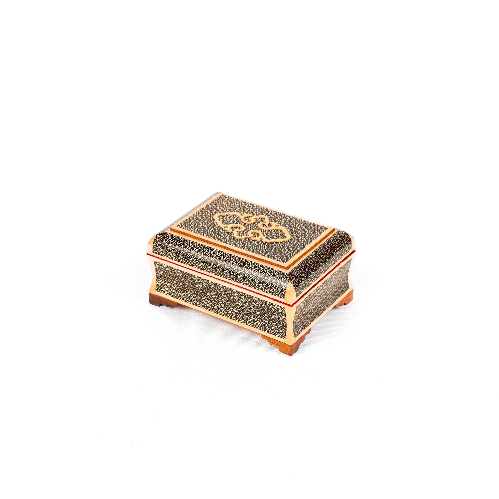 Jewelry Box - Size 14x10 - Chain Khatam - Toranj Pattern - Inner Beech - Meraas Gallery