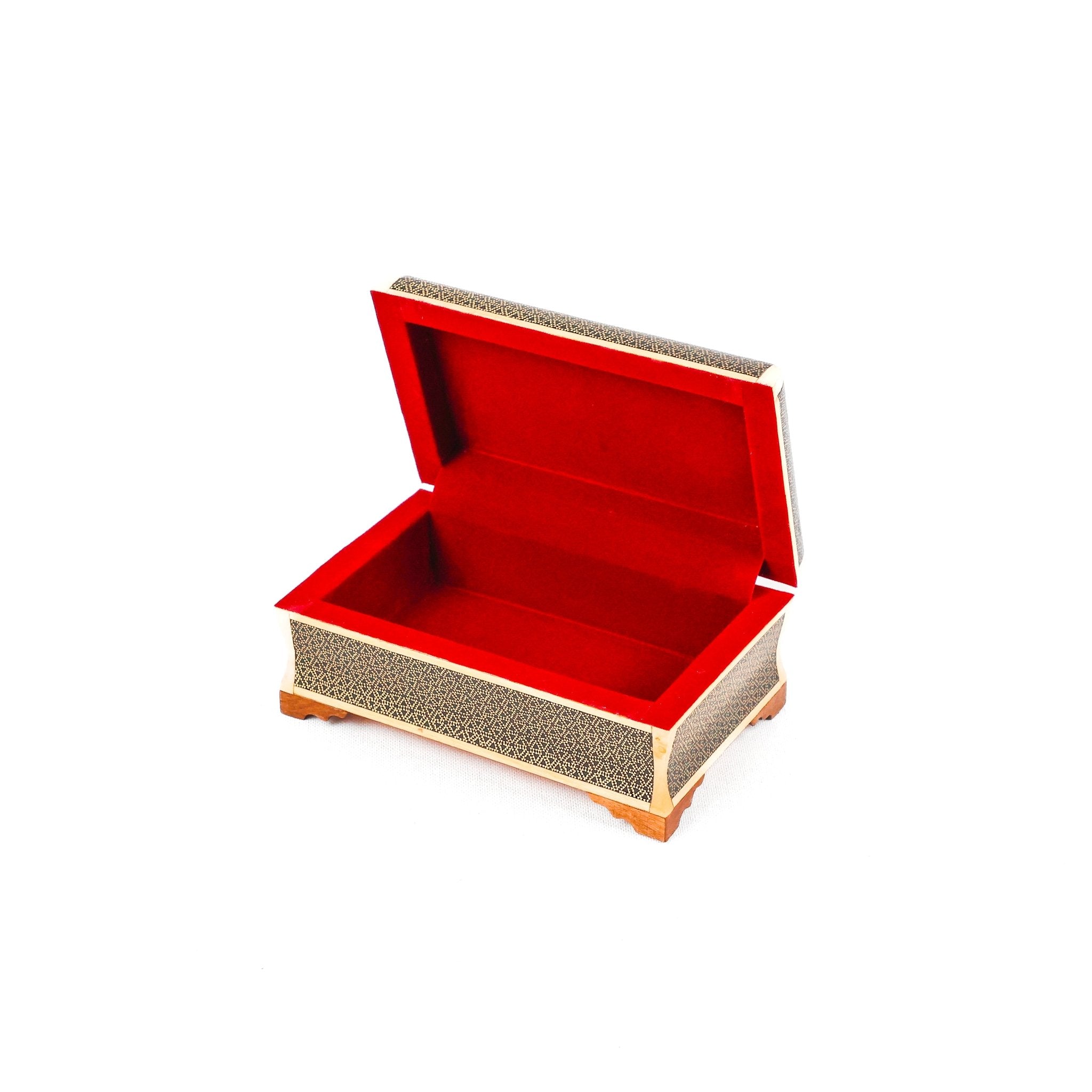 Jewelry Box - Size 16x10 - Chain Khatam - Toranj Pattern - Inner Beech - Meraas Gallery