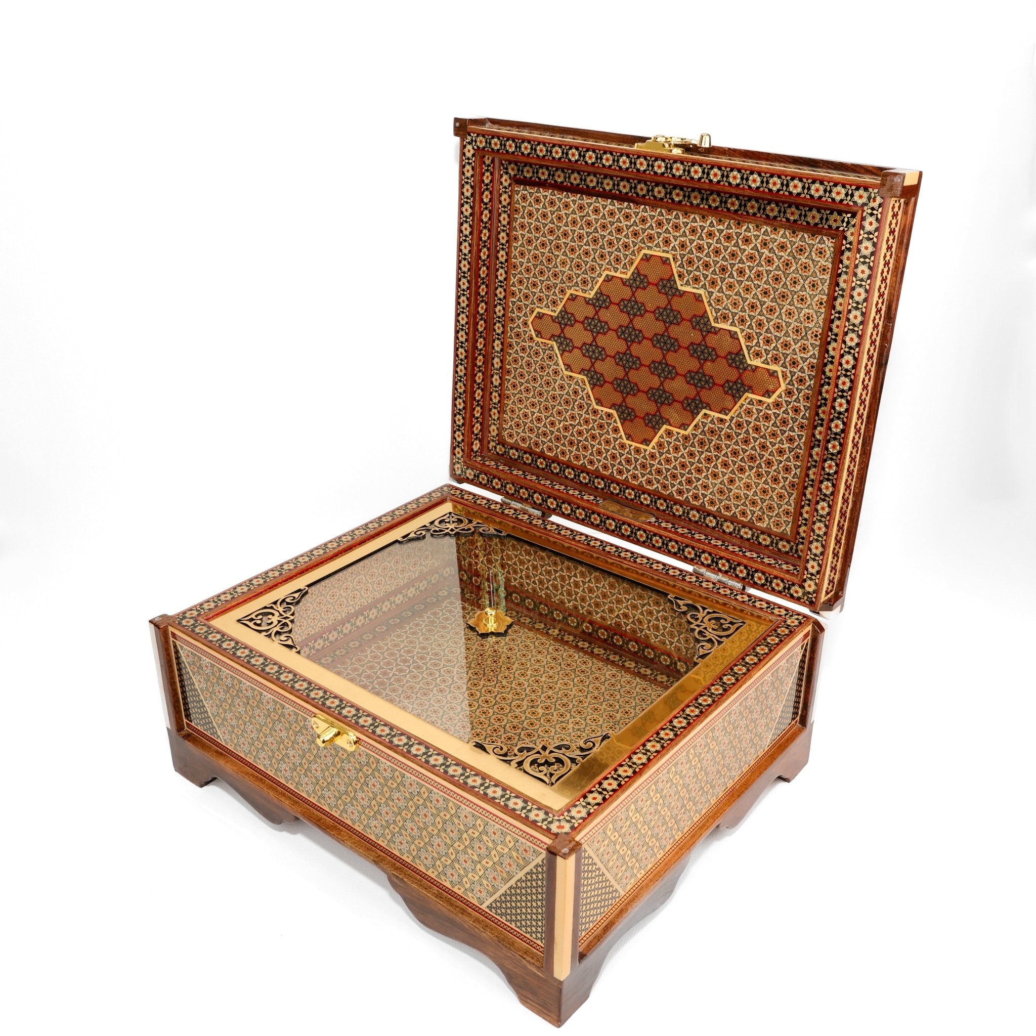 Jewelry Box - Round - Edge - Mother - of - Pearl Lid - Meraas Gallery