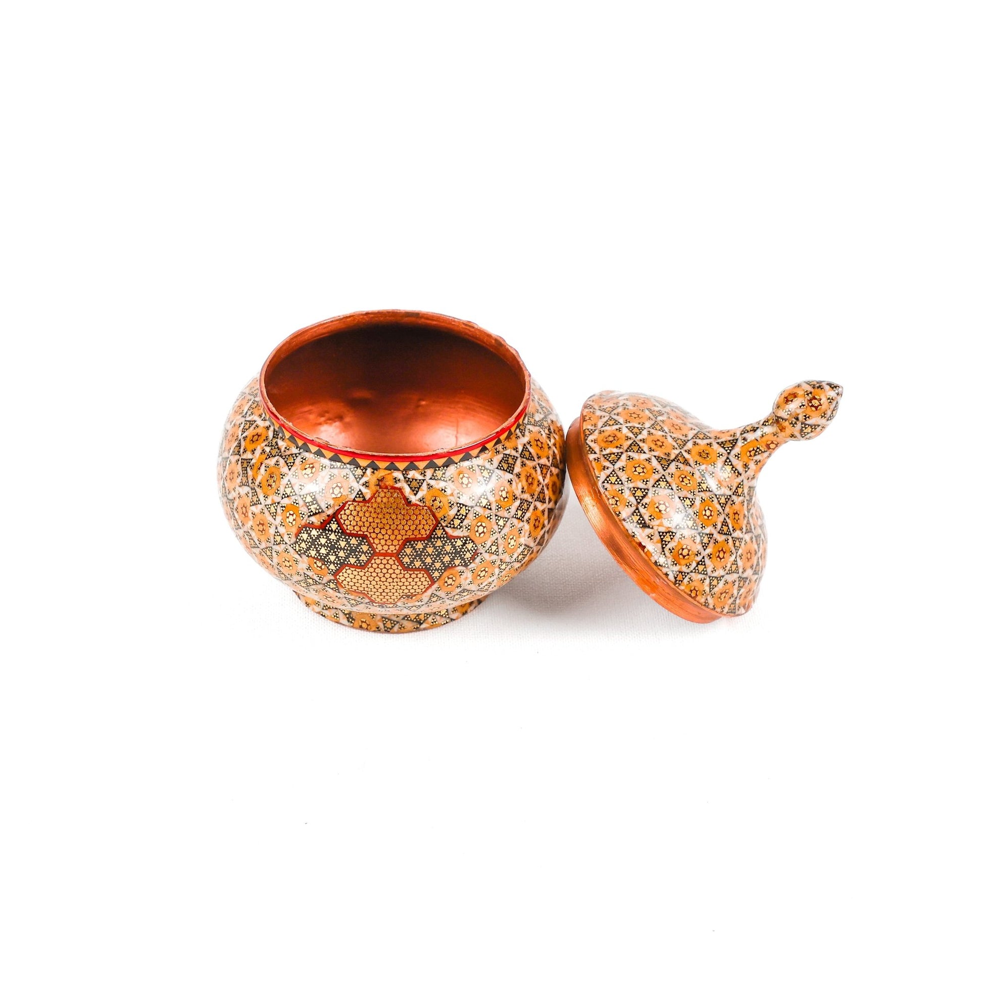 Sugar Bowl - Size 20 - Large - Pressed - Wire Khatam by Ghazavi - Meraas Gallery