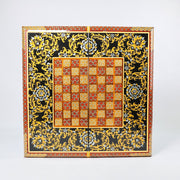 Backgammon & Chess Board - Khatam with Tazhib - Black Hand - Carved - Code 4 - Meraas Gallery