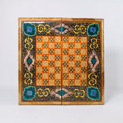 Backgammon & Chess Board - Size 50 - Round Edge - Zaman Design - Hand - Painted Khatam - 05 - Meraas Gallery