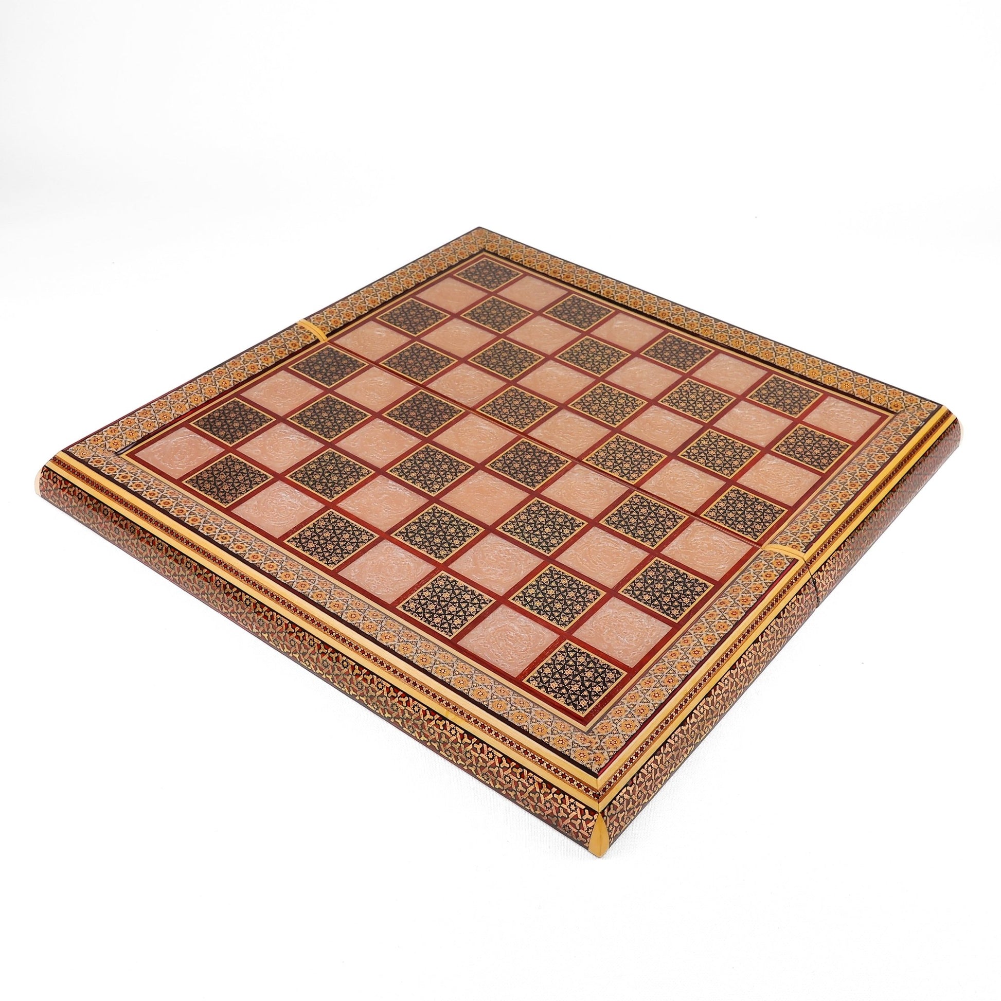 Backgammon & Chess Board - Narrow Column Style - Full Khatam - Size 50 - Meraas Gallery