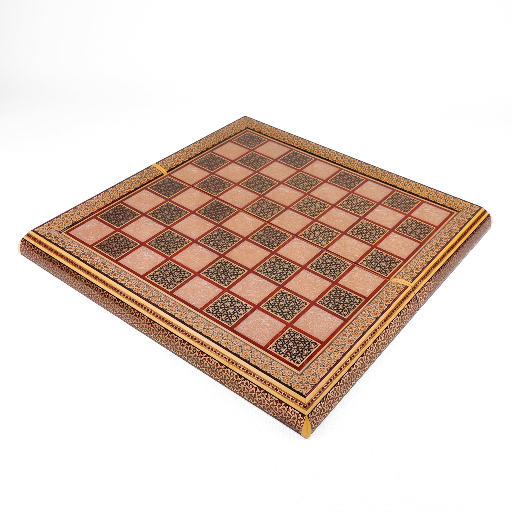 Backgammon & Chess Board - Narrow Column Style - Full Khatam - Size 50 - Meraas Gallery