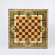 Backgammon & Chess Board - Size 50 - Pearl Edge - Tazhib Design - 03 - Meraas Gallery