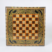 Backgammon & Chess Board - Size 50 - Pearl Edge - Tazhib Design - 04 - Meraas Gallery