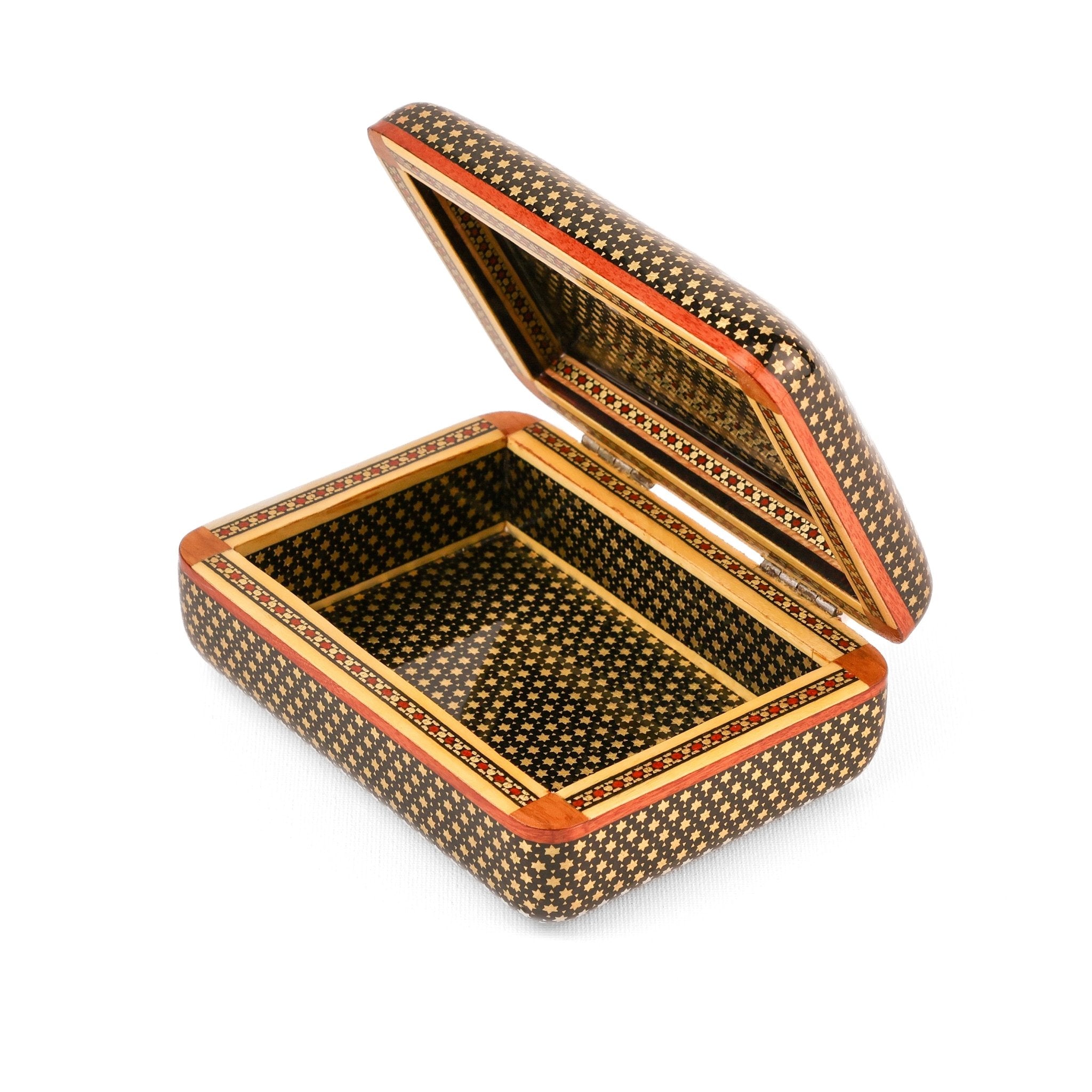 Jewelry Box - Size 16x10 - Star Pattern Khatam - Round Top and Bottom - Meraas Gallery