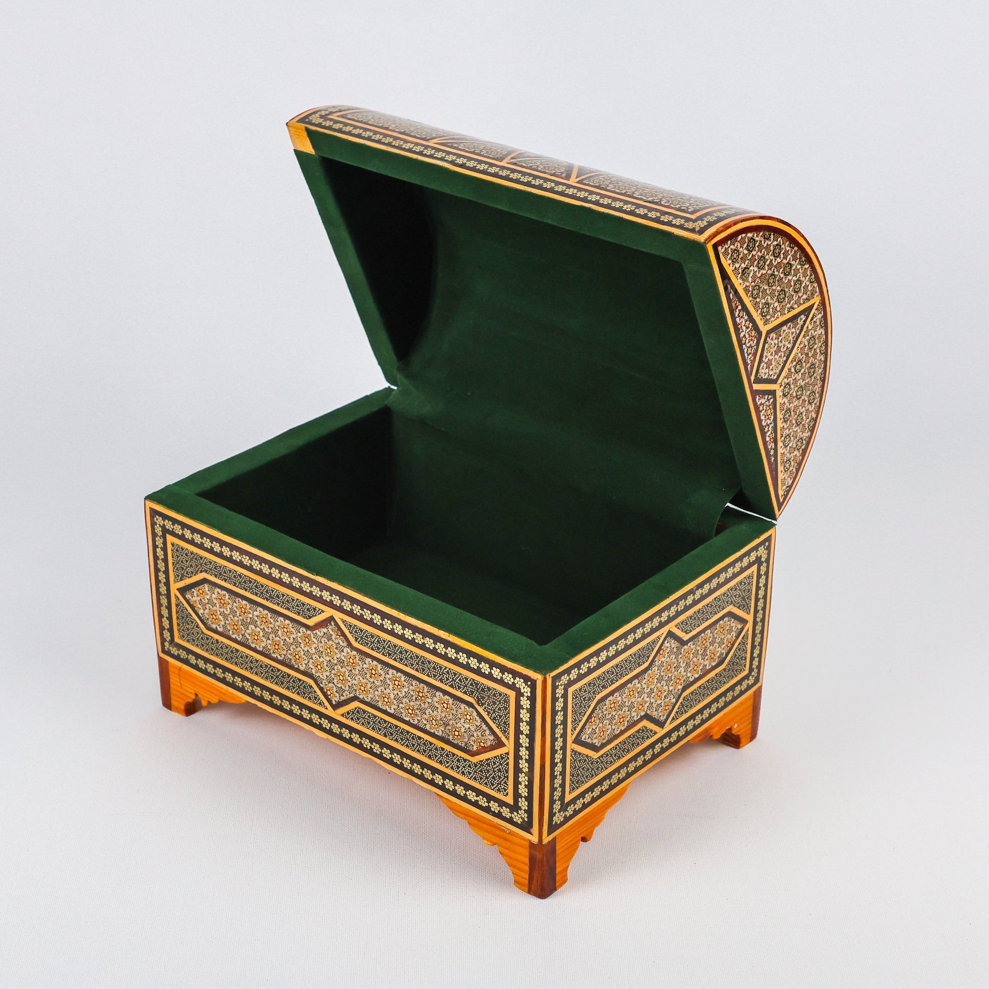 Chest Box - Size 24x17 - Khatam with Velvet Interior - Shirazi Style - Meraas Gallery