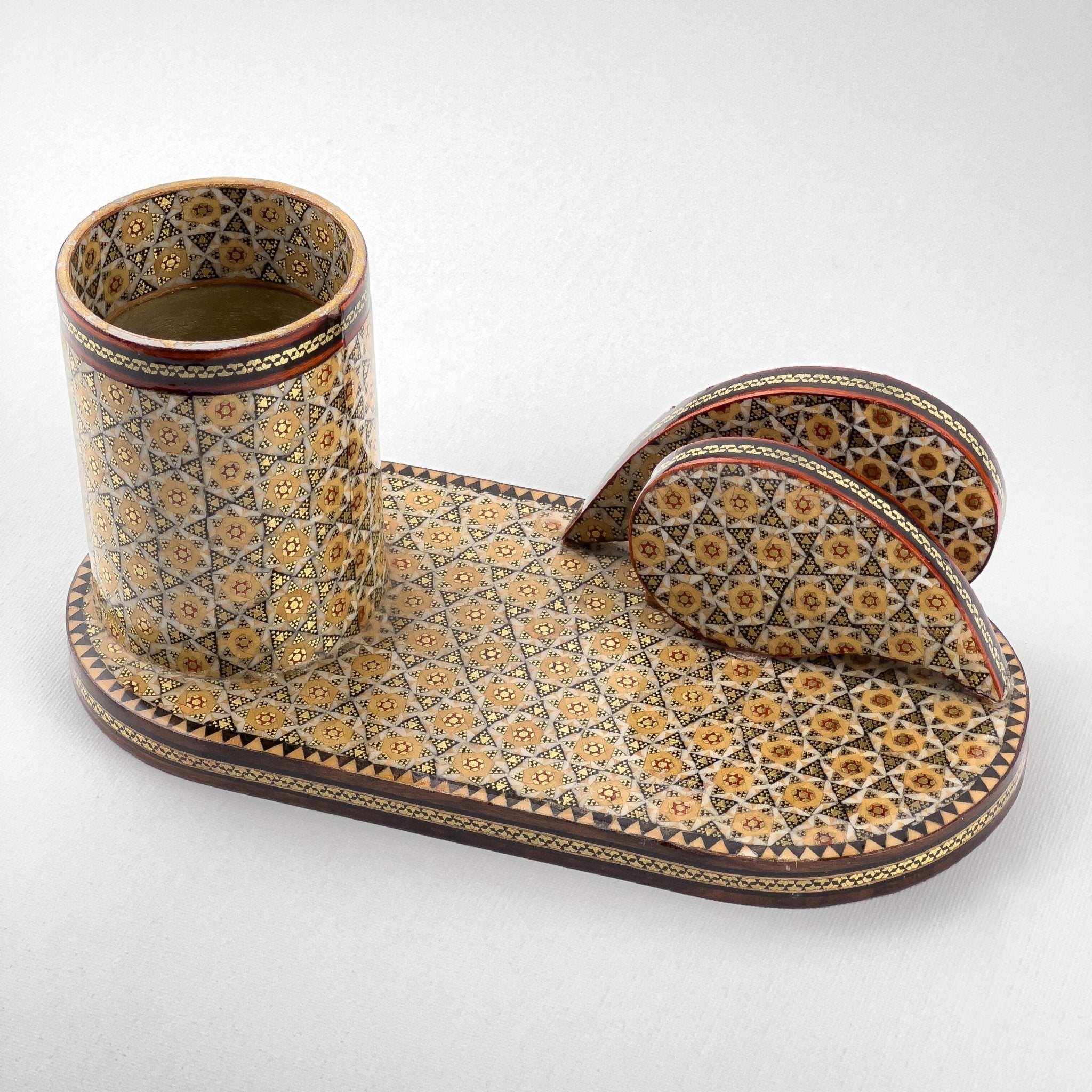 Desktop Pen Holder & Cup Holder - Rectangular - Khatam - Meraas Gallery