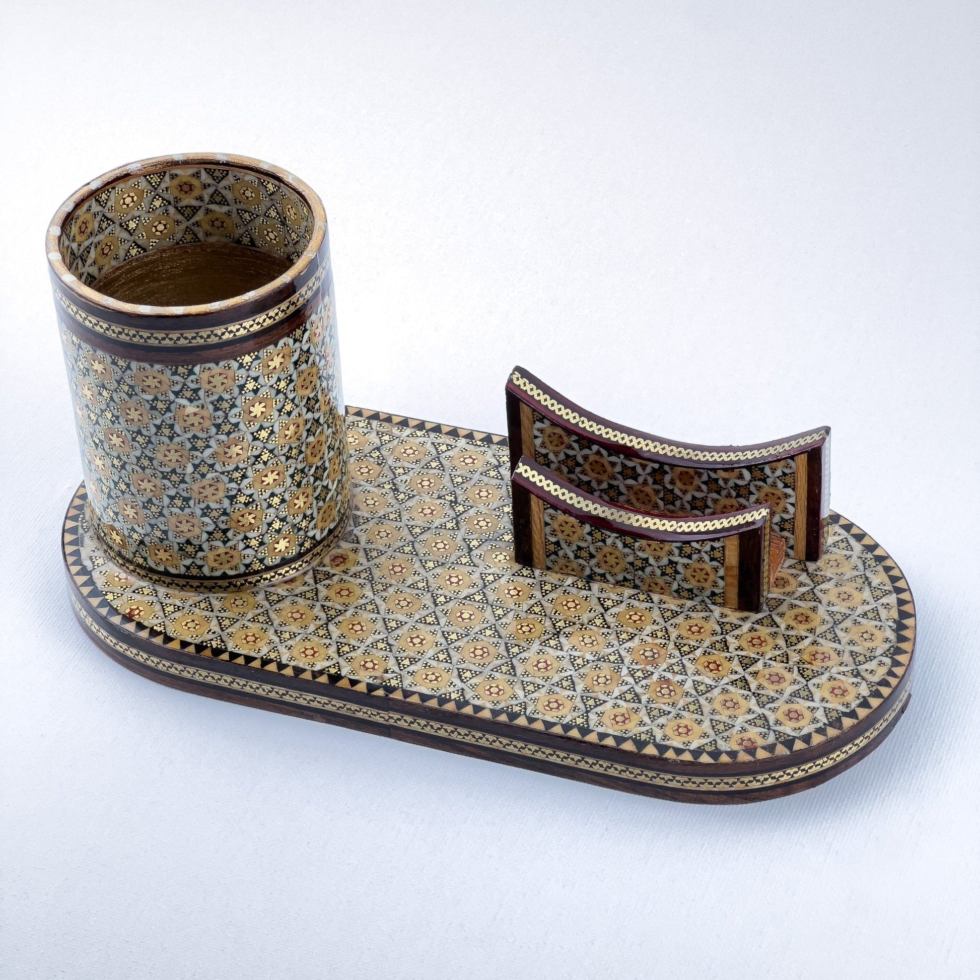 Desktop Pen Holder & Cup Holder - Rectangular - Khatam - Meraas Gallery