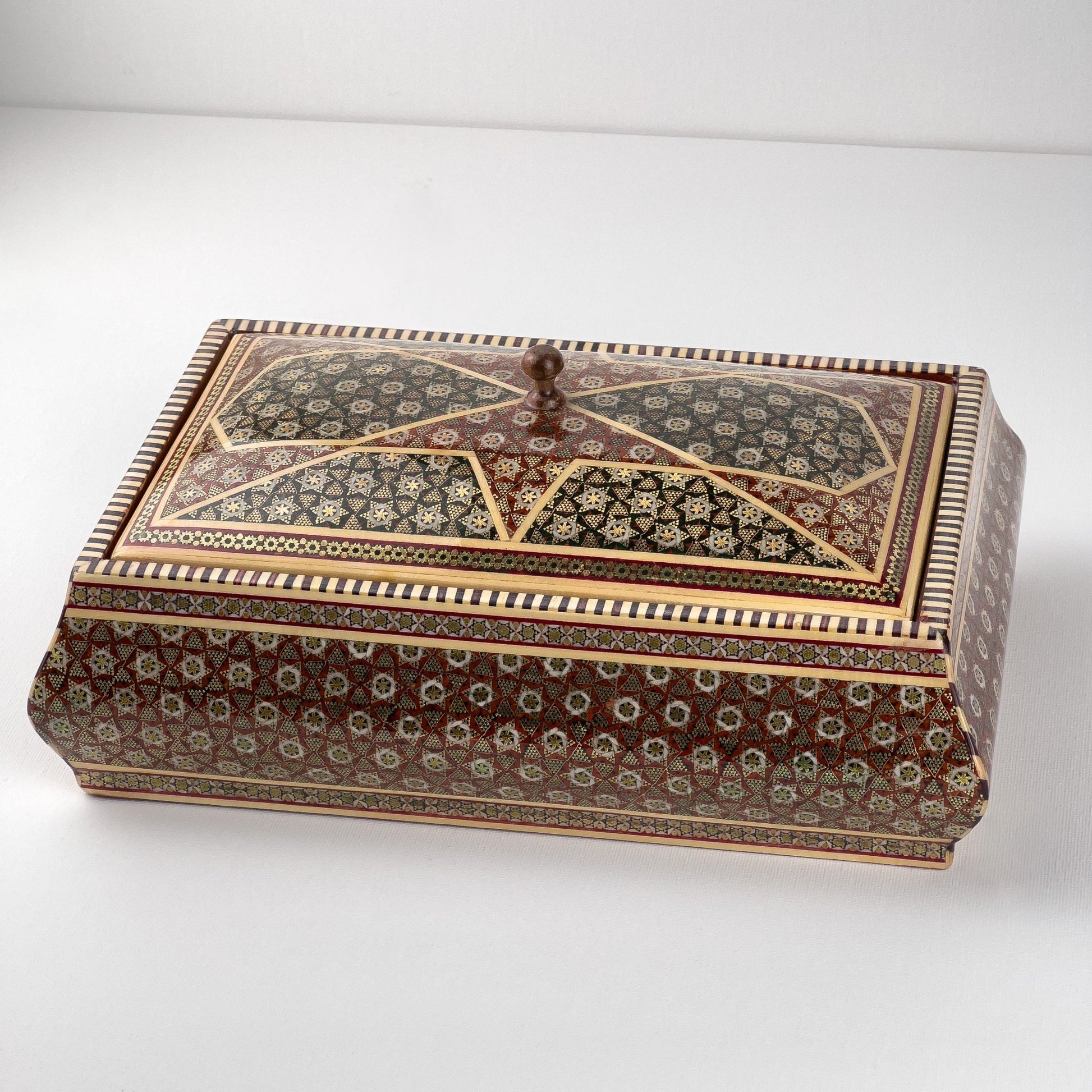 Box - Size 27x18 - Full Khatam - Inner Beech - Shirazi Style - Meraas Gallery