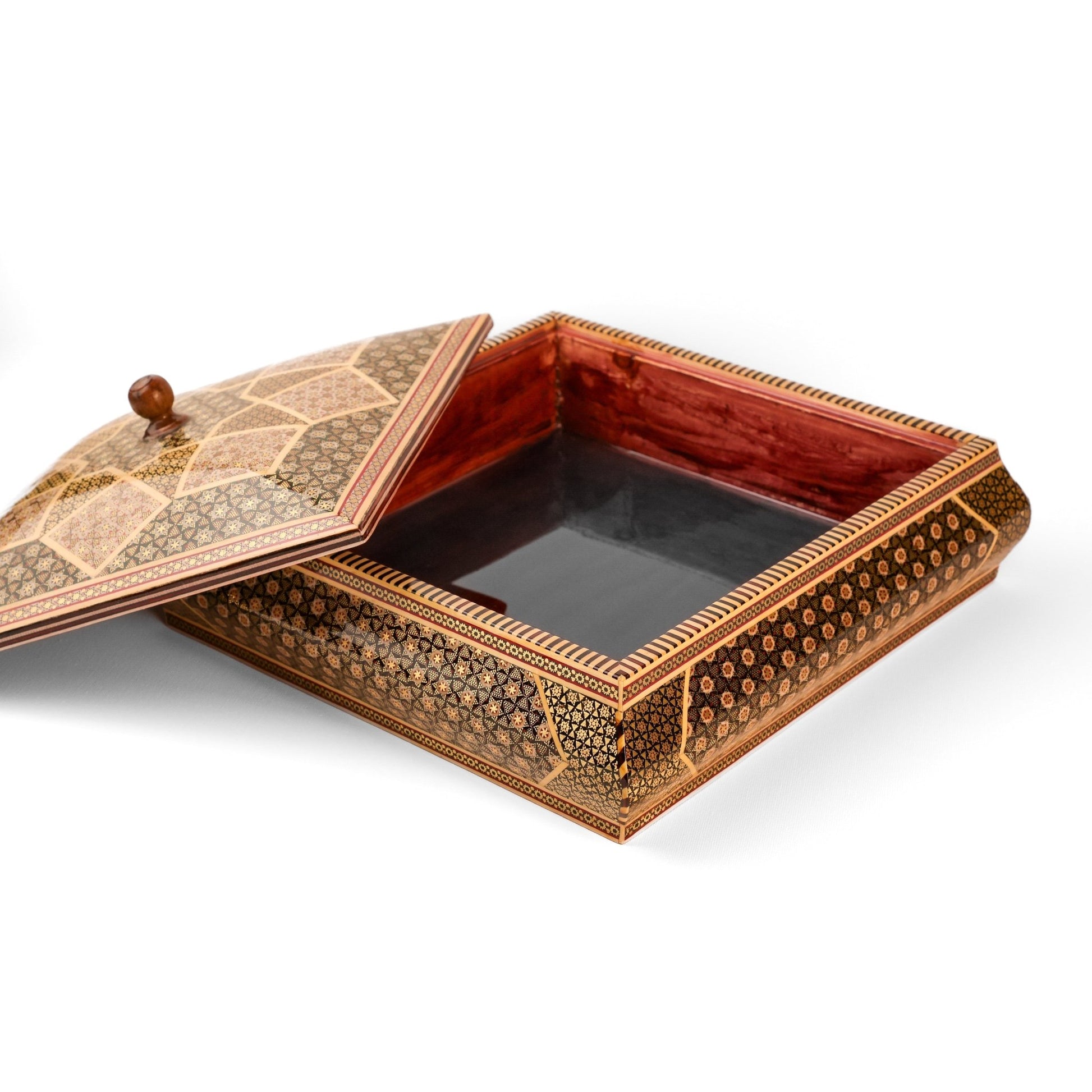 Candy Dish - Square - Full Khatam - Inner Beech - Shirazi Style - Meraas Gallery