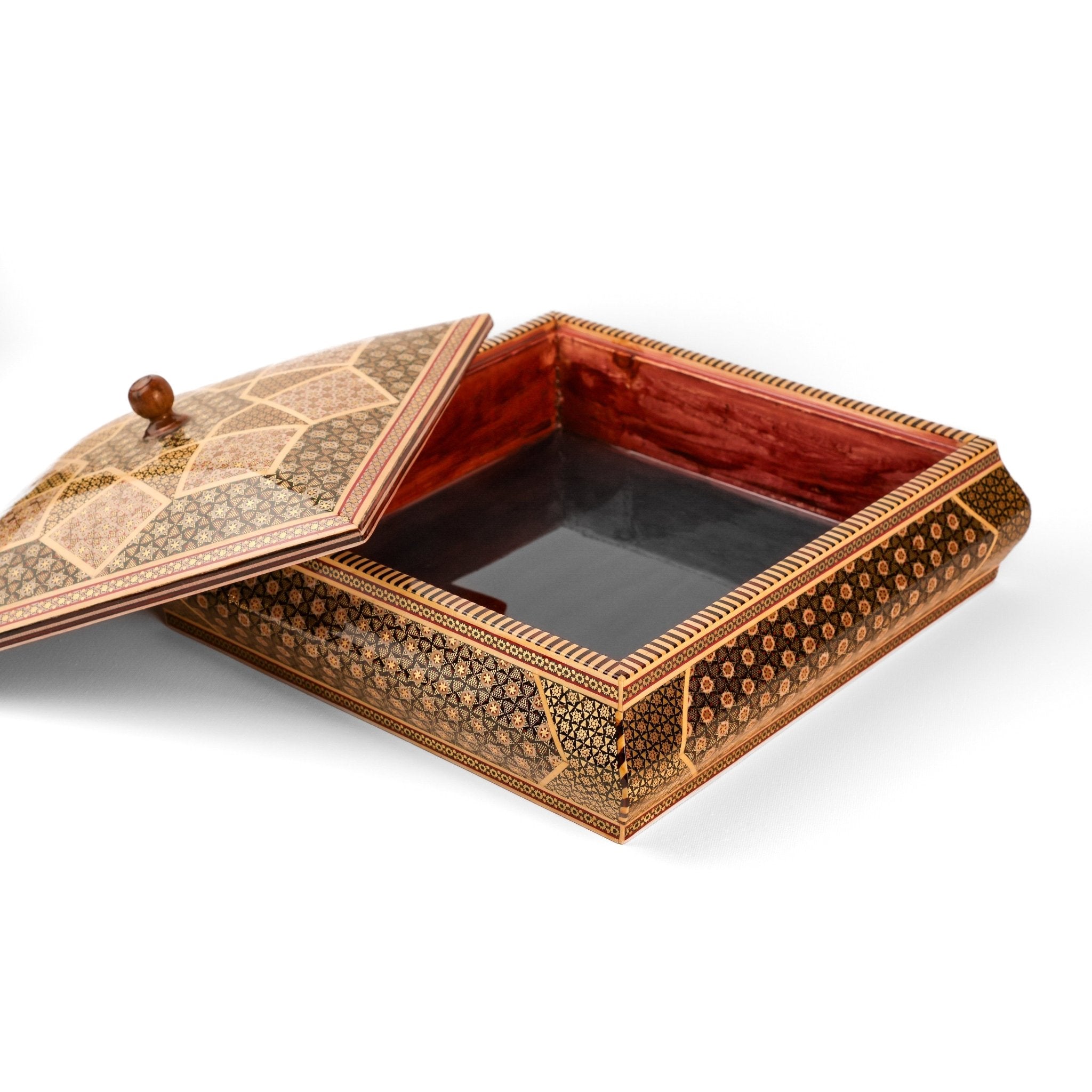 Candy Dish - Square - Full Khatam - Inner Beech - Shirazi Style - Meraas Gallery