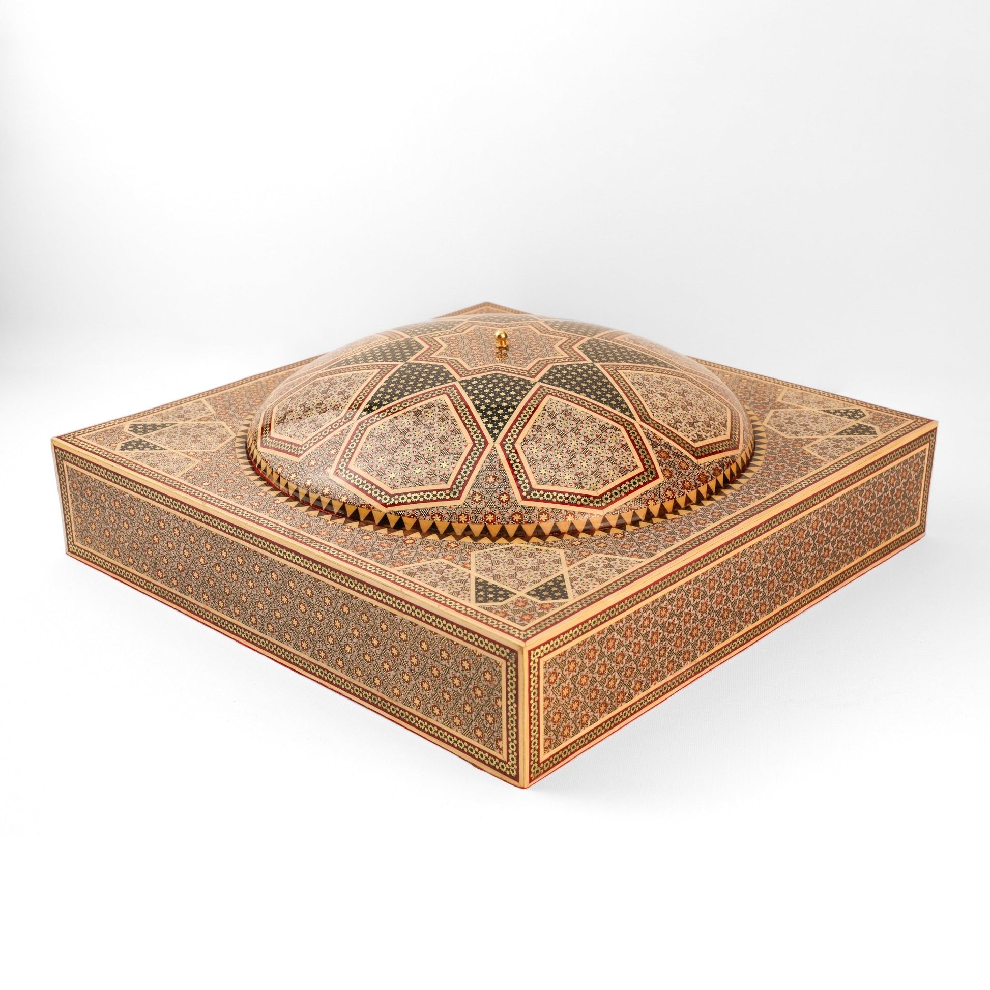 Candy Dish - Flying Saucer Shape - Square - Full Khatam - Shirazi Style A - Meraas Gallery