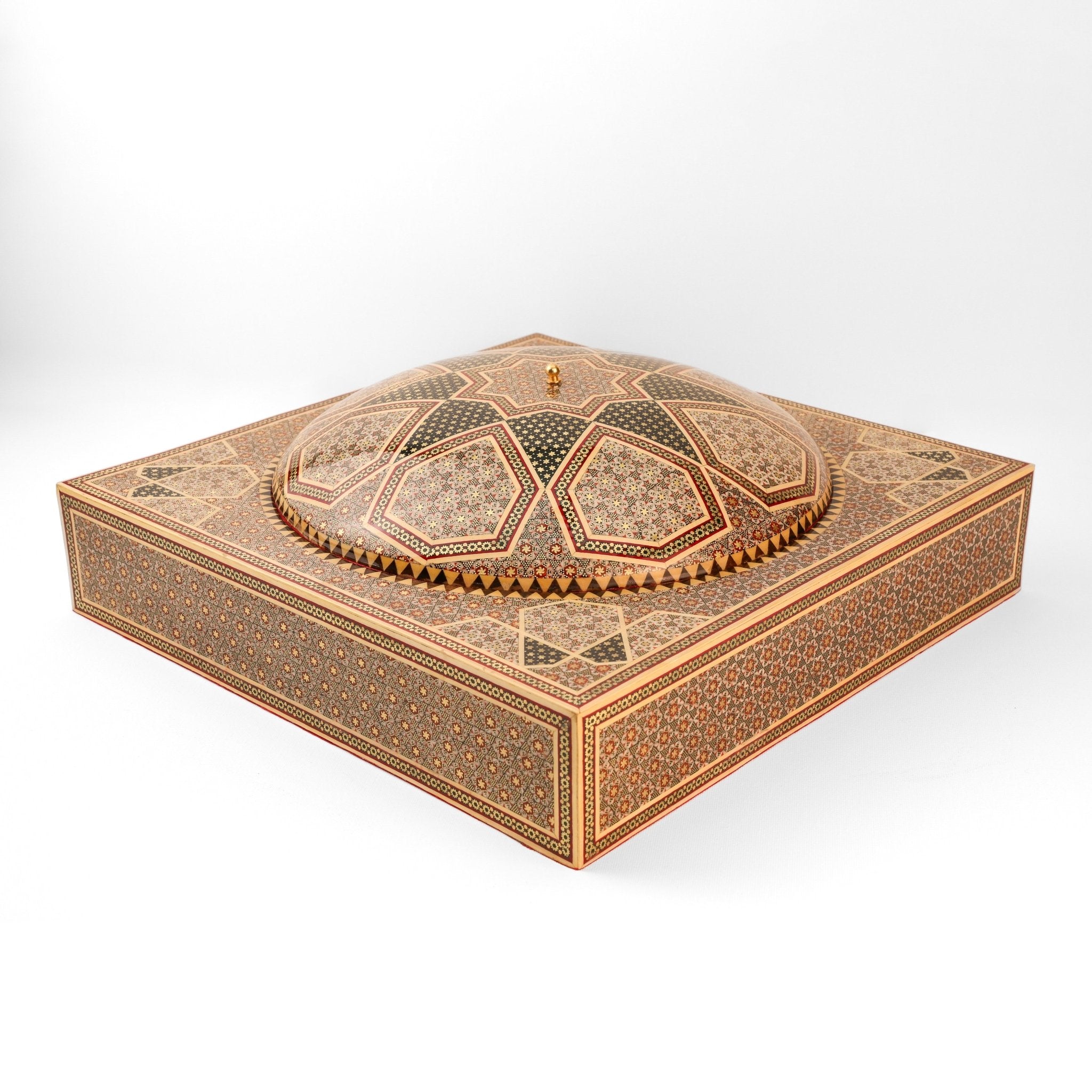 Candy Dish - Flying Saucer Shape - Square - Full Khatam - Shirazi Style A - Meraas Gallery