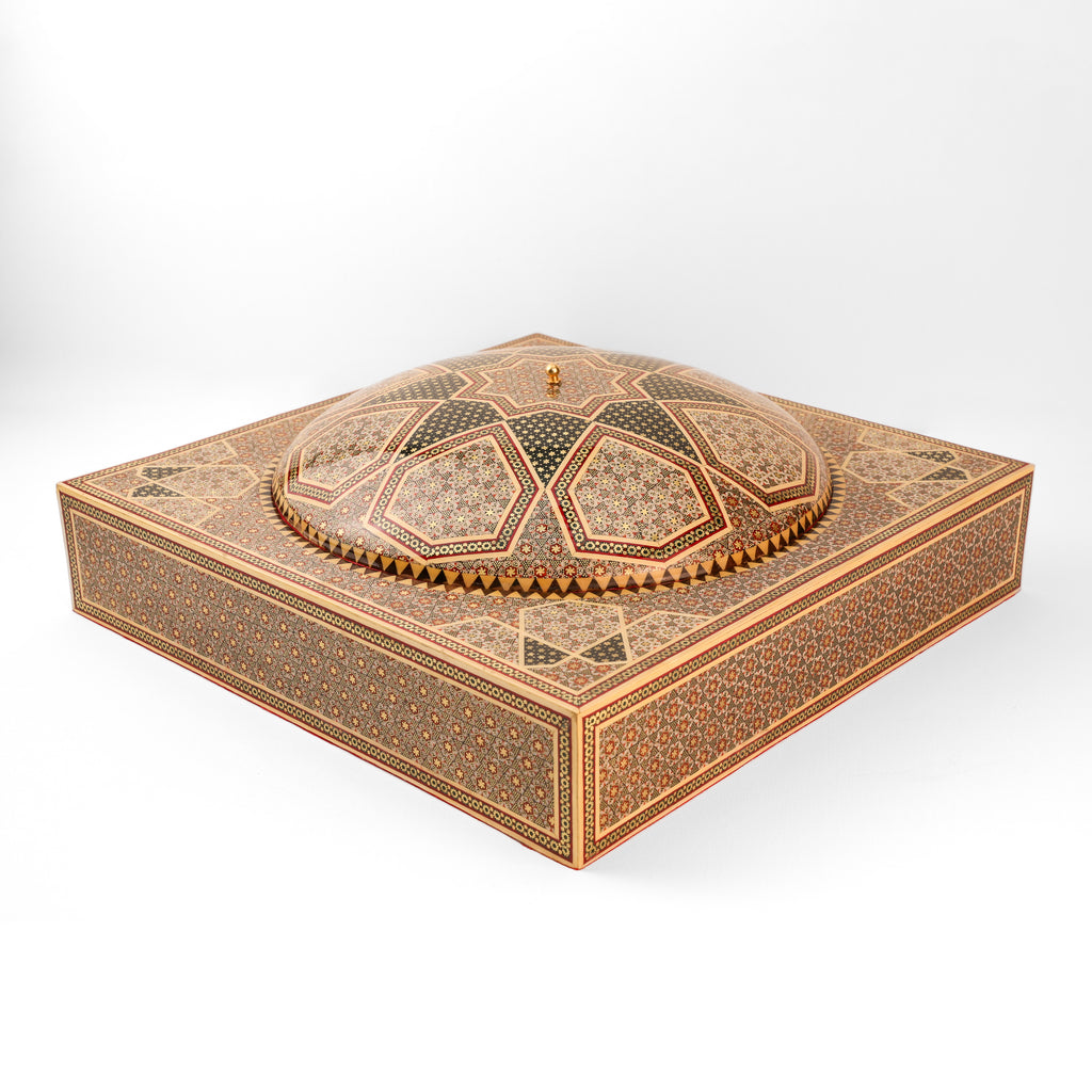 Candy Dish - Flying Saucer Shape - Square - Full Khatam - Shirazi Style  A