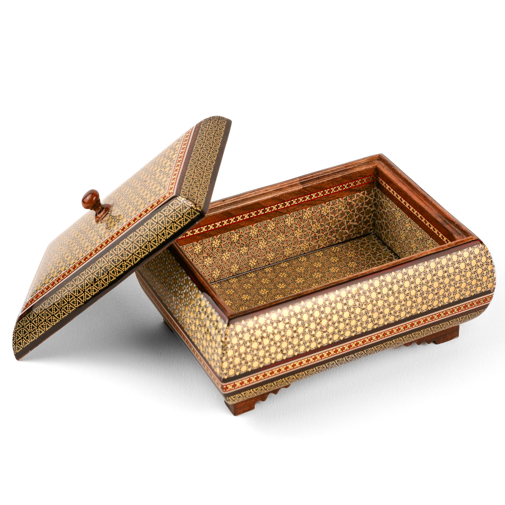 Sweet Dish - Full Khatam with Pedestal - Bone Inlay - Khatam Interior