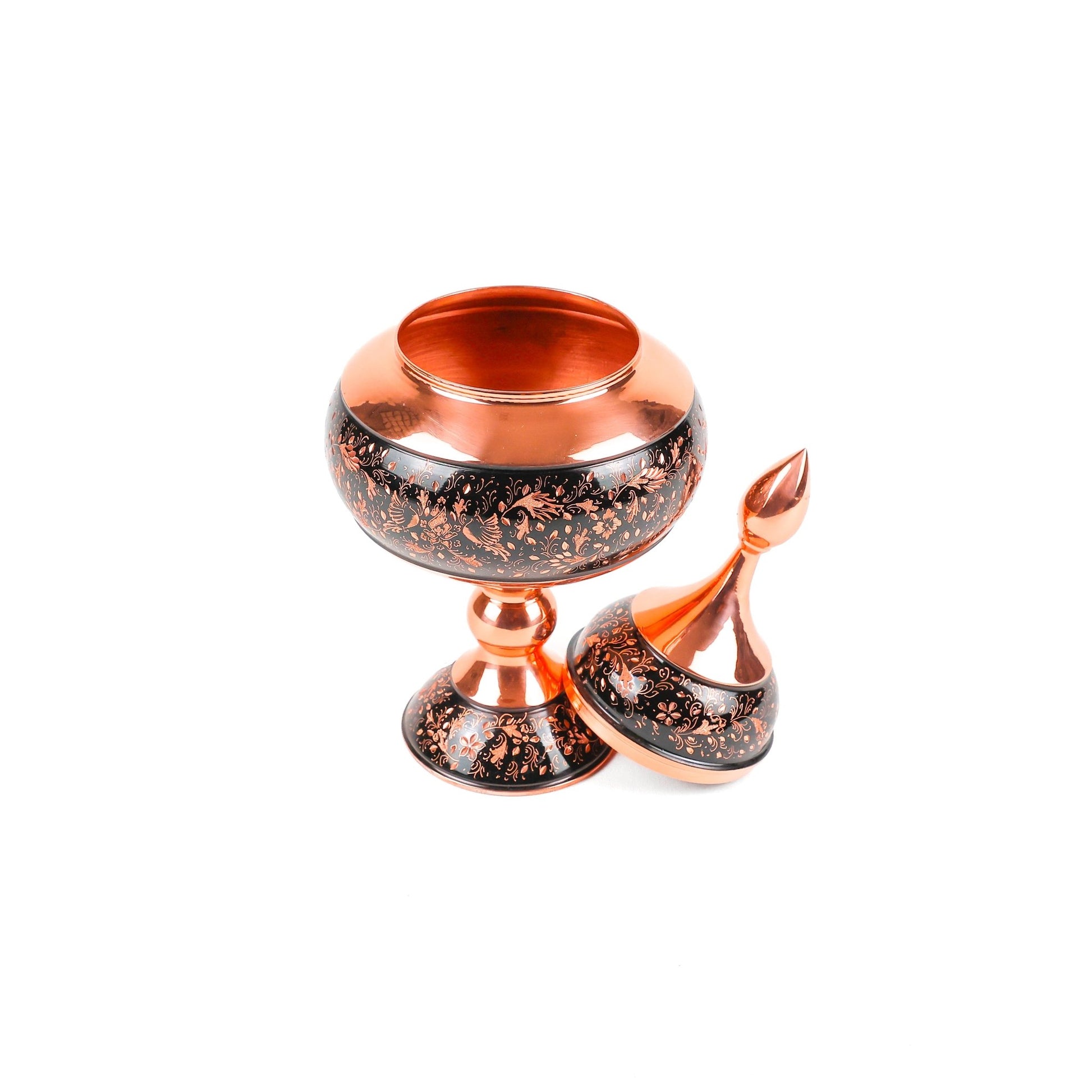 Candy Dish - Size 30 - Pedestal - Semi - Diamond Cut Engraved - Yazdani - Meraas Gallery