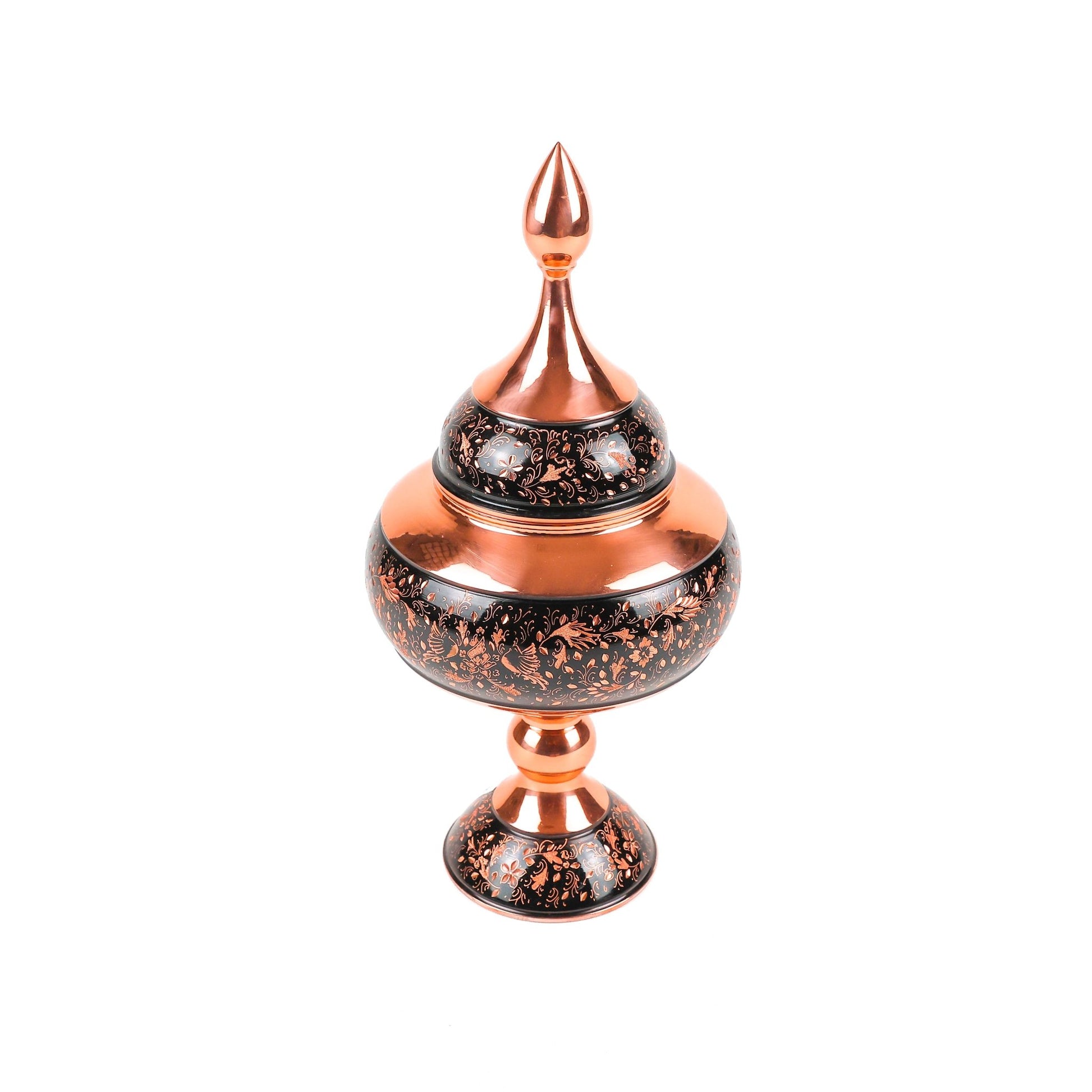 Candy Dish - Size 30 - Pedestal - Semi - Diamond Cut Engraved - Yazdani - Meraas Gallery