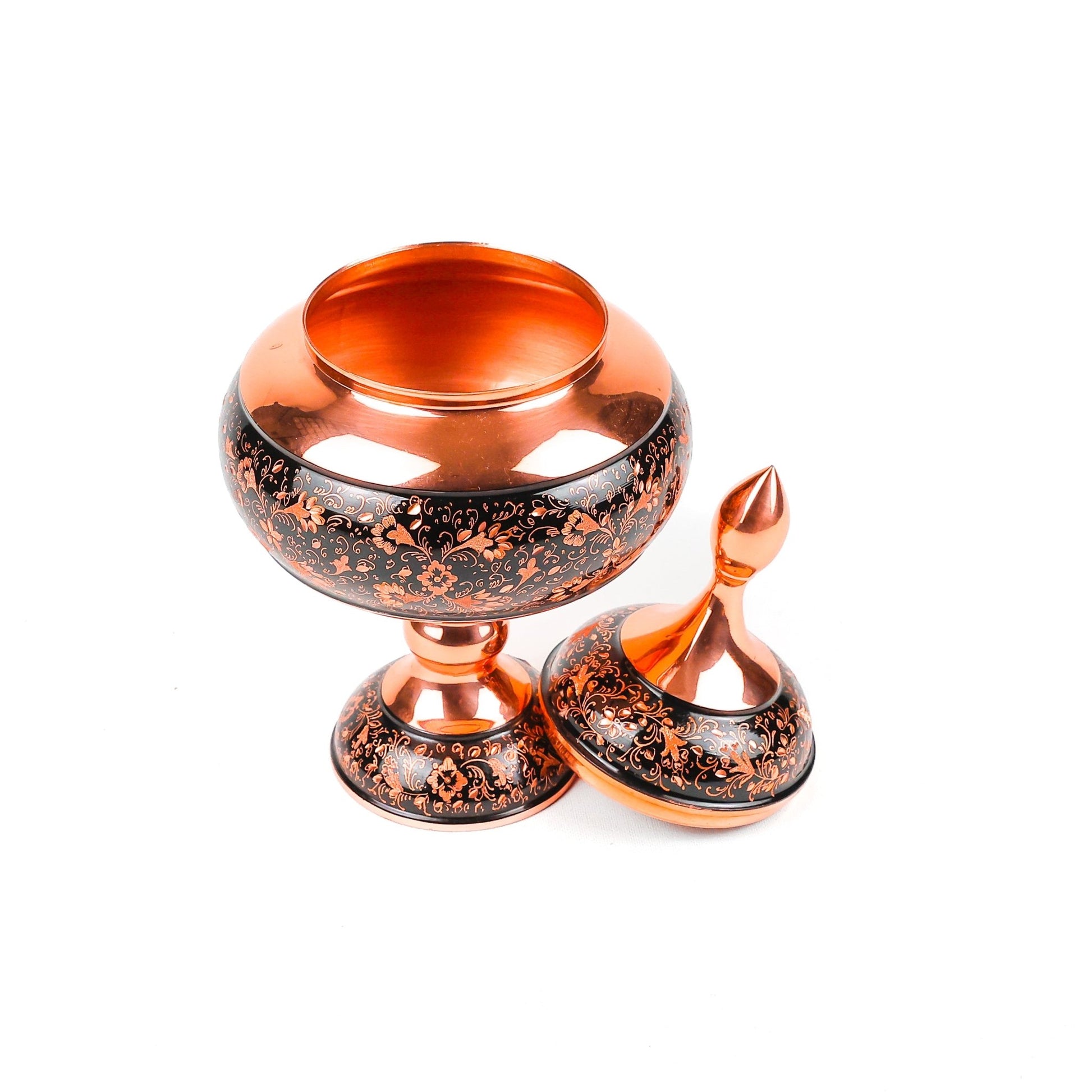 Candy Dish - Size 25 - Pedestal - Semi - Diamond Cut - Yazdani - Meraas Gallery