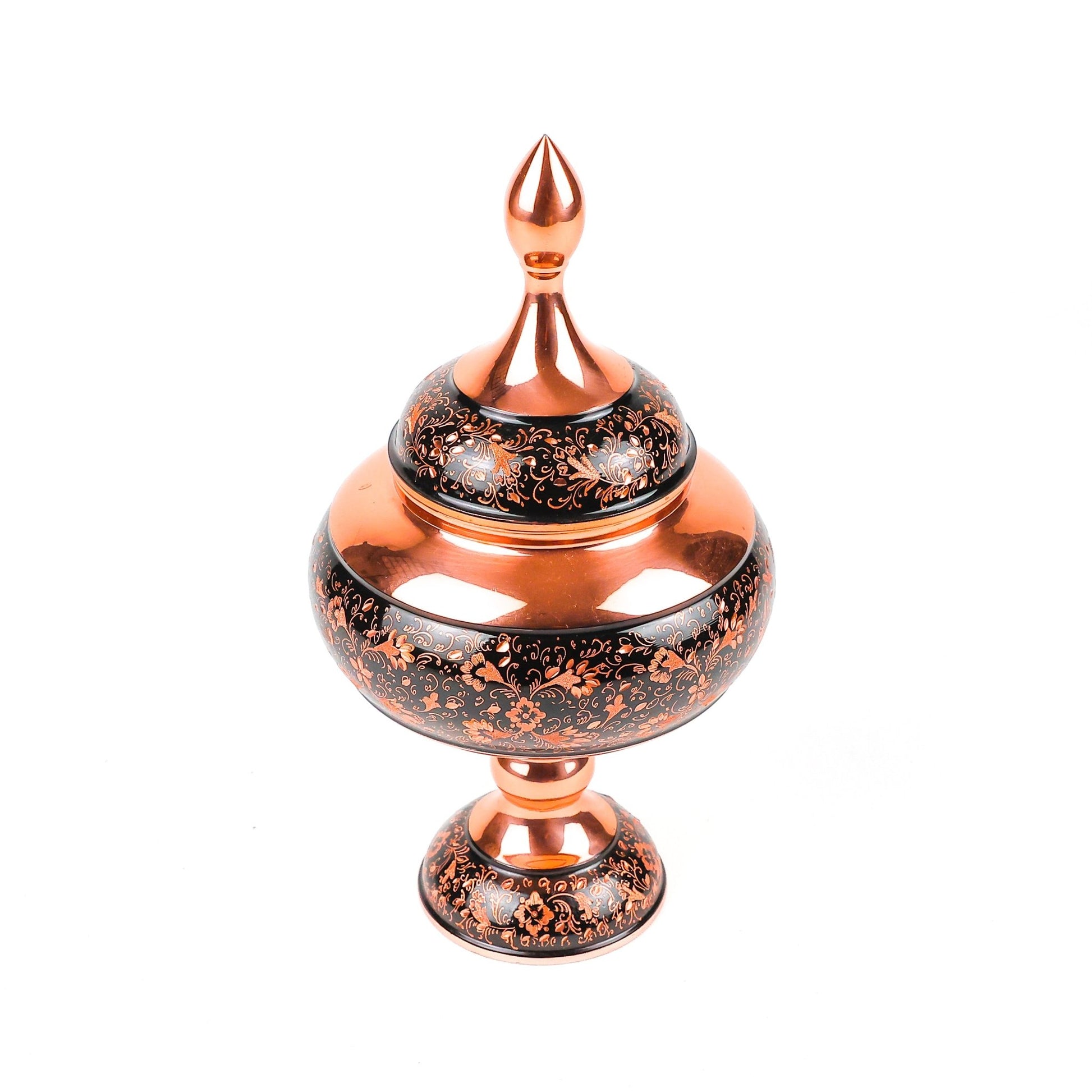 Candy Dish - Size 25 - Pedestal - Semi - Diamond Cut - Yazdani - Meraas Gallery