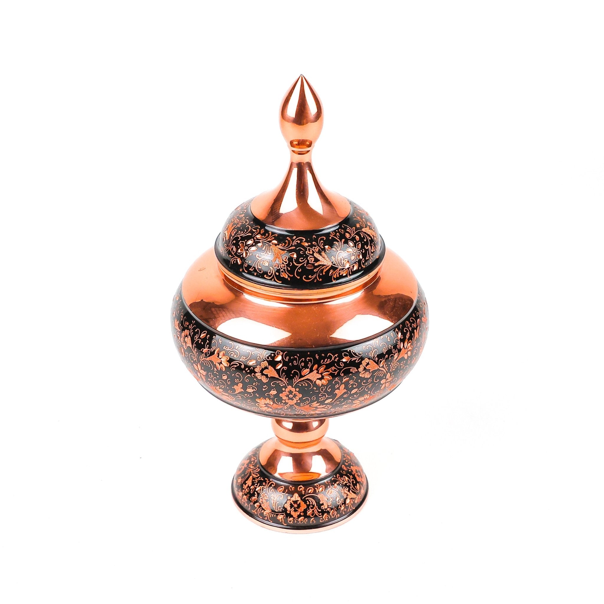 Candy Dish - Size 25 - Pedestal - Semi - Diamond Cut - Yazdani - Meraas Gallery