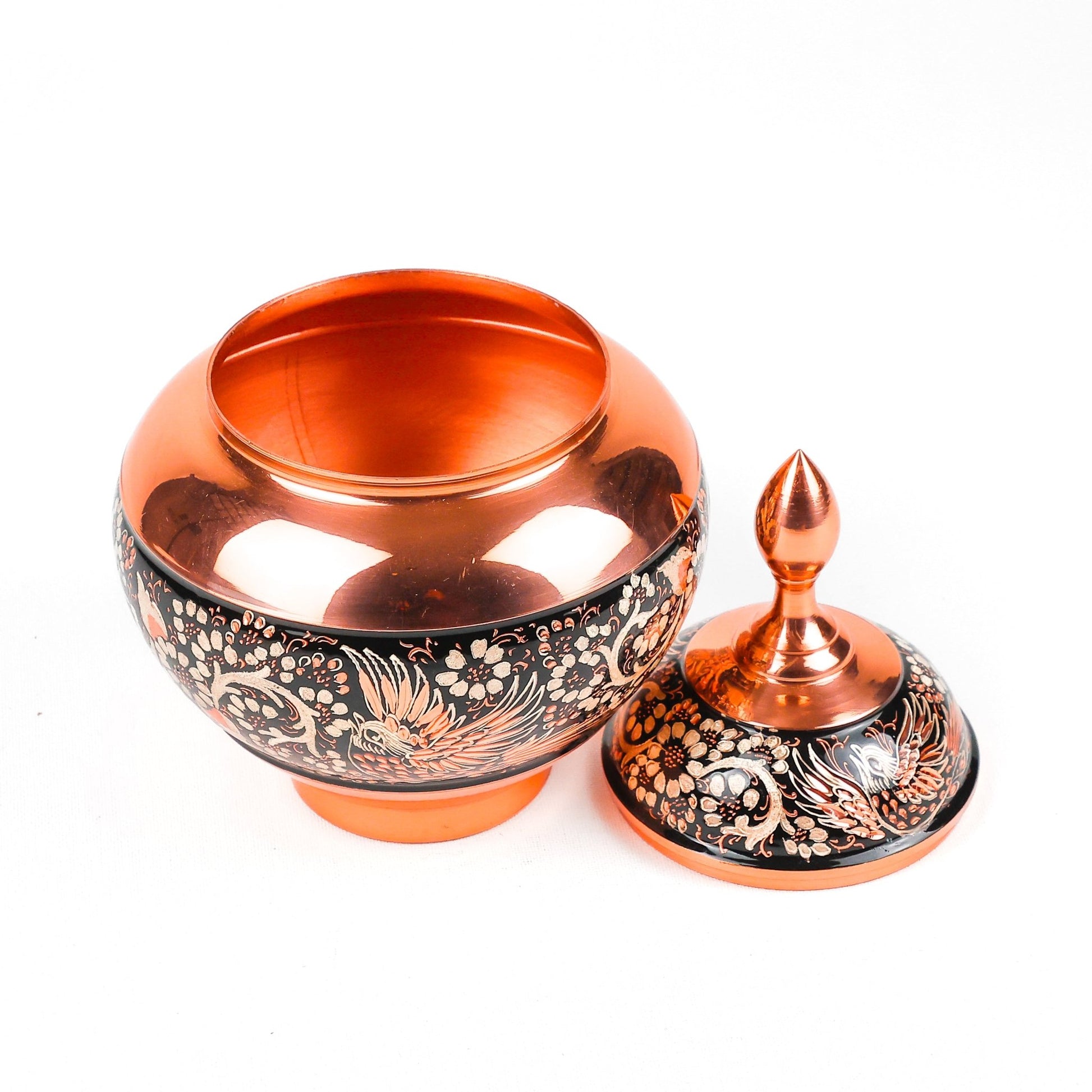 Sugar Bowl (Apple Shape) - Size 25 - Silver Inlay - Meraas Gallery