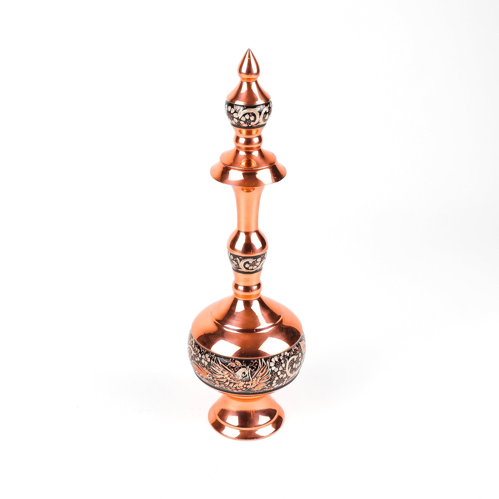 Pitcher (Cherry Shape) - Size 36 - Copper & Diamond Cut - Silver Inlay - Meraas Gallery