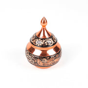 Sugar Bowl - Size 18 - Copper & Diamond Cut - Silver Inlay - Meraas Gallery