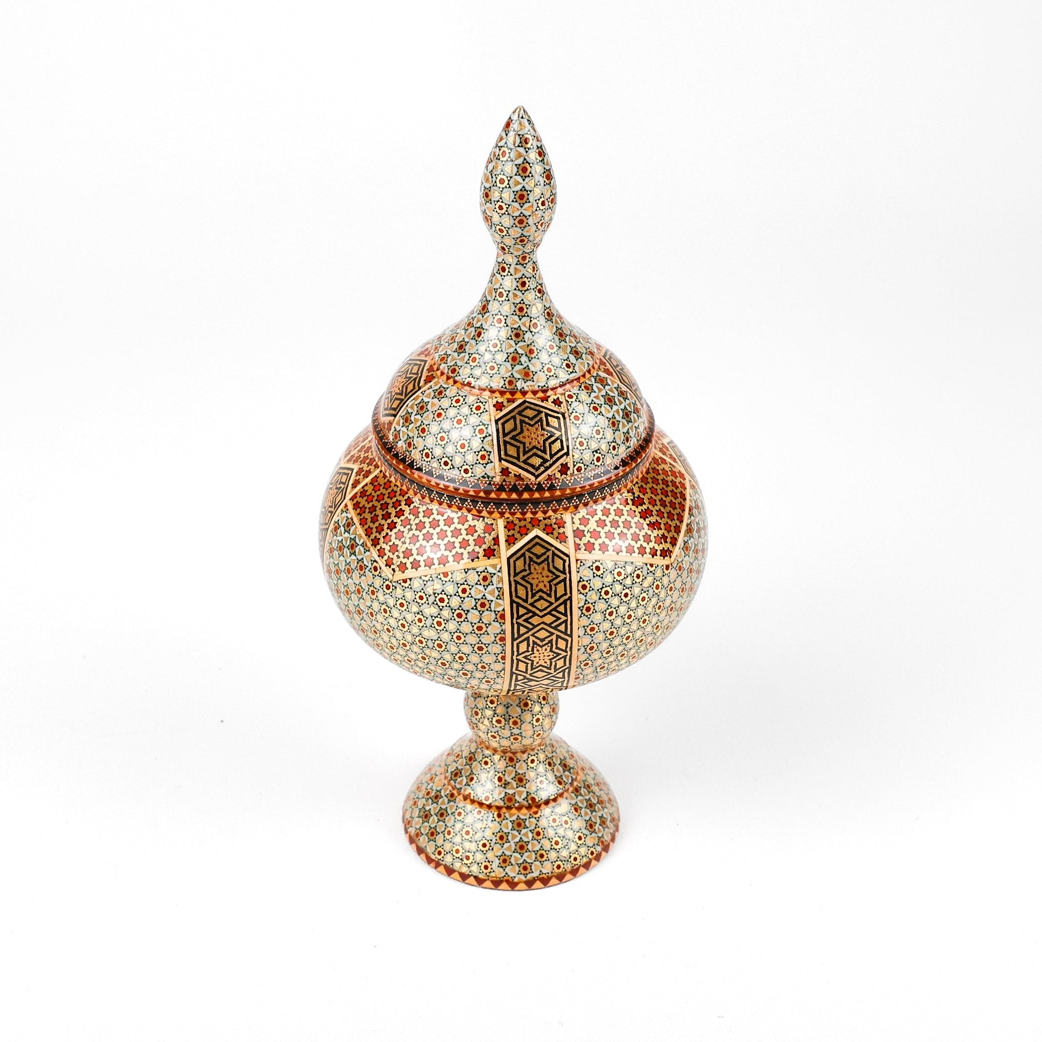 Candy Dish - Size 22 - Pedestal - Full Khatam - Meraas Gallery