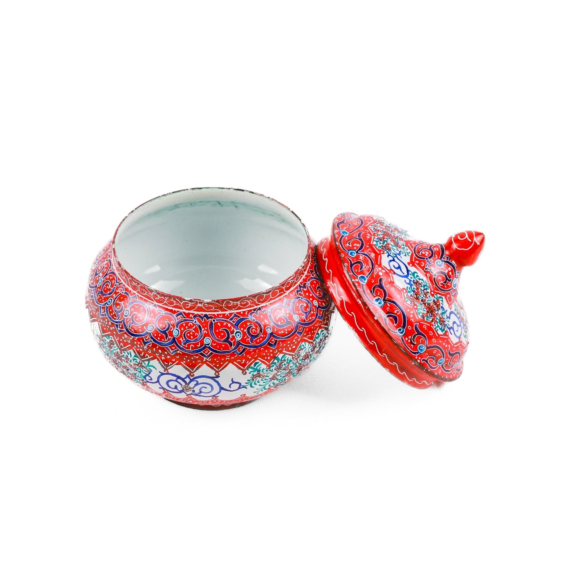 Sugar Bowl - Medium - Flower & Bird Design - Jowzdani - Meraas Gallery