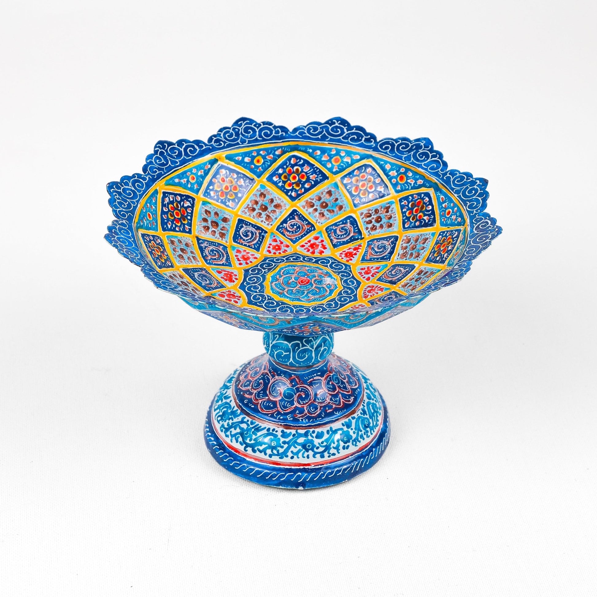 Sweet Dish - Size 20 - Pedestal - Floral - Meshkat - Meraas Gallery